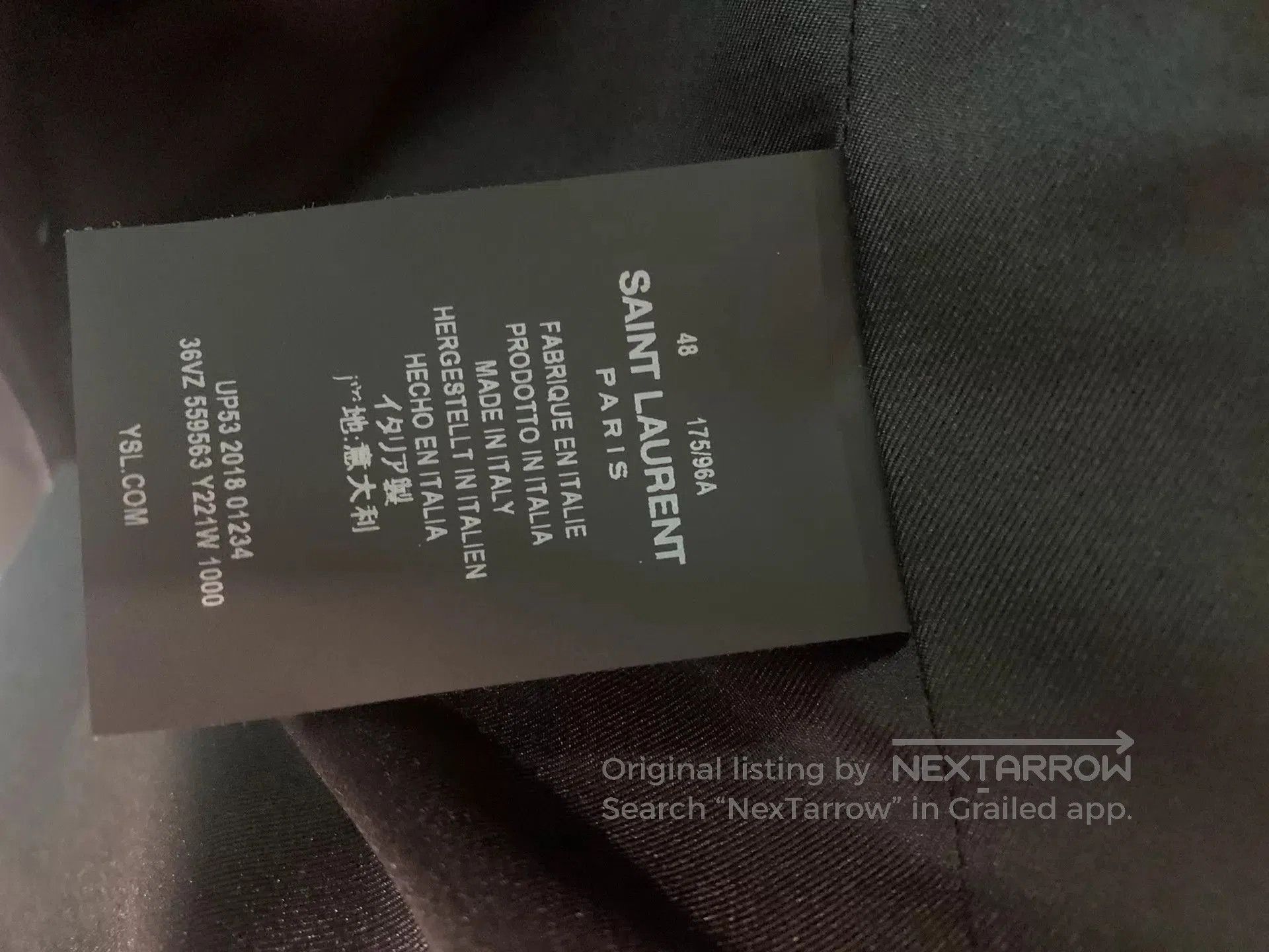 Saint Laurent Paris Black Striped Double-Breasted Blazer. Size US M / EU 48-50 / 2 - 6 Thumbnail