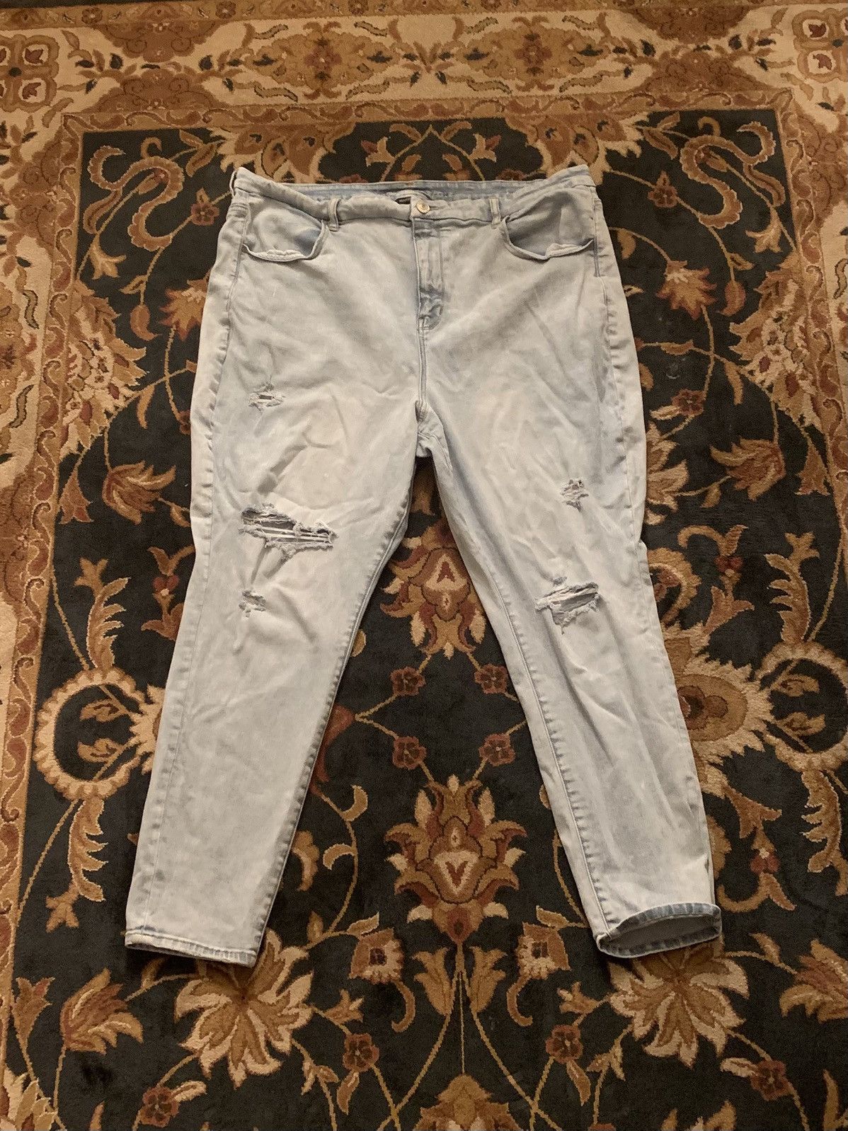 American Eagle Outfitters Vintage Y2K American Eagle Light Blue Curvy Hi-Rise Jegging Size 24" / US 00 / IT 34 - 1 Thumbnail