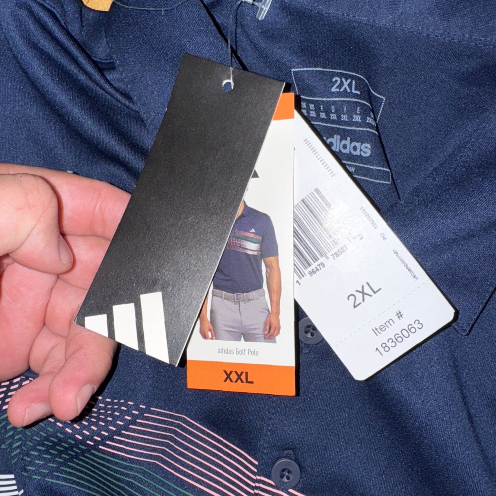 Adidas Adidas Golf Polo Shirt Navy Blue 2XL XXL Climalite BNWT Men Polo Size US XXL / EU 58 / 5 - 4 Thumbnail