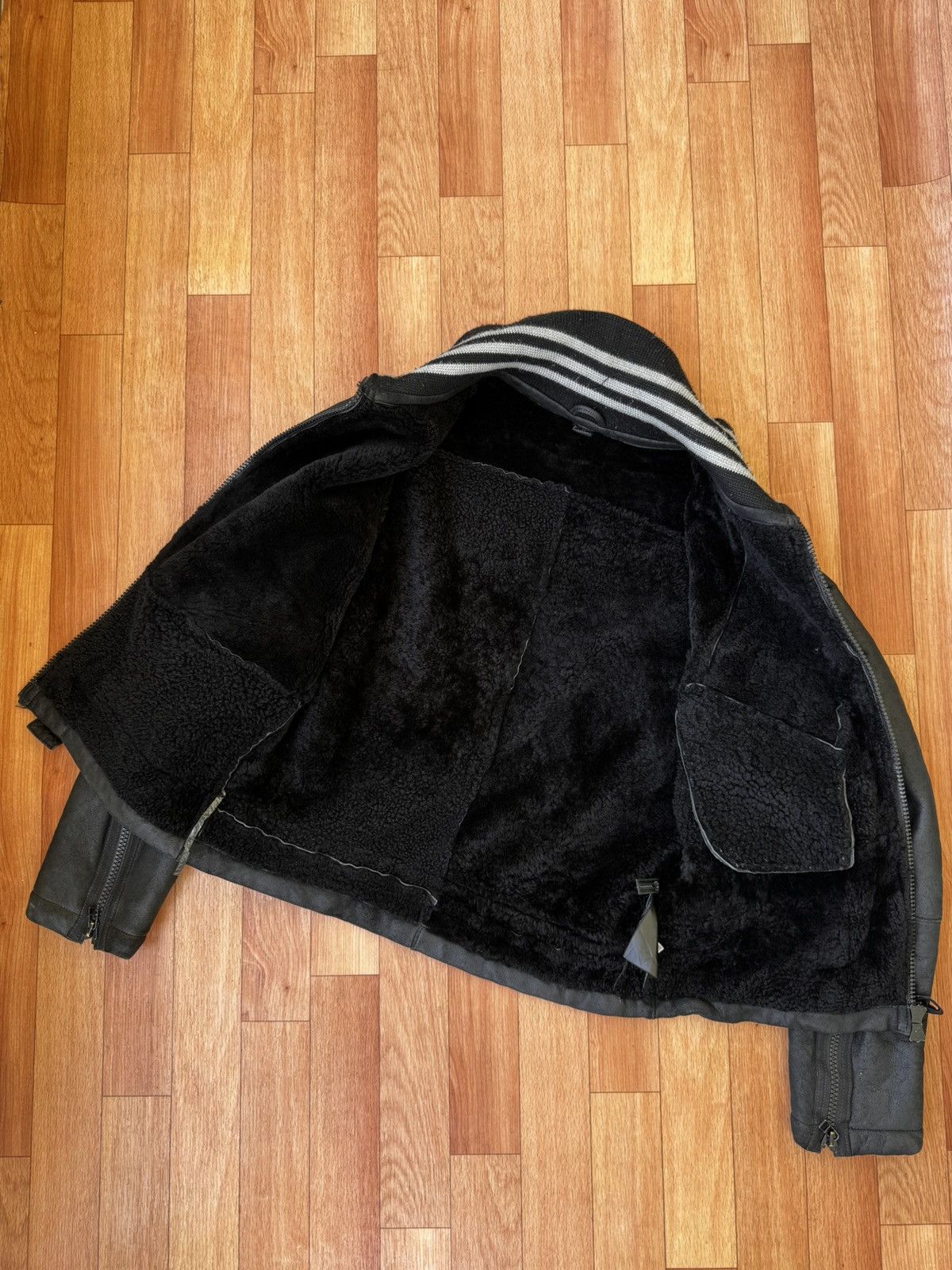 Adidas × Y-3 🕷️💥Yohji yamamoto x adidas shearling blouson lambskin jacket Size US M / EU 48-50 / 2 - 2 Thumbnail