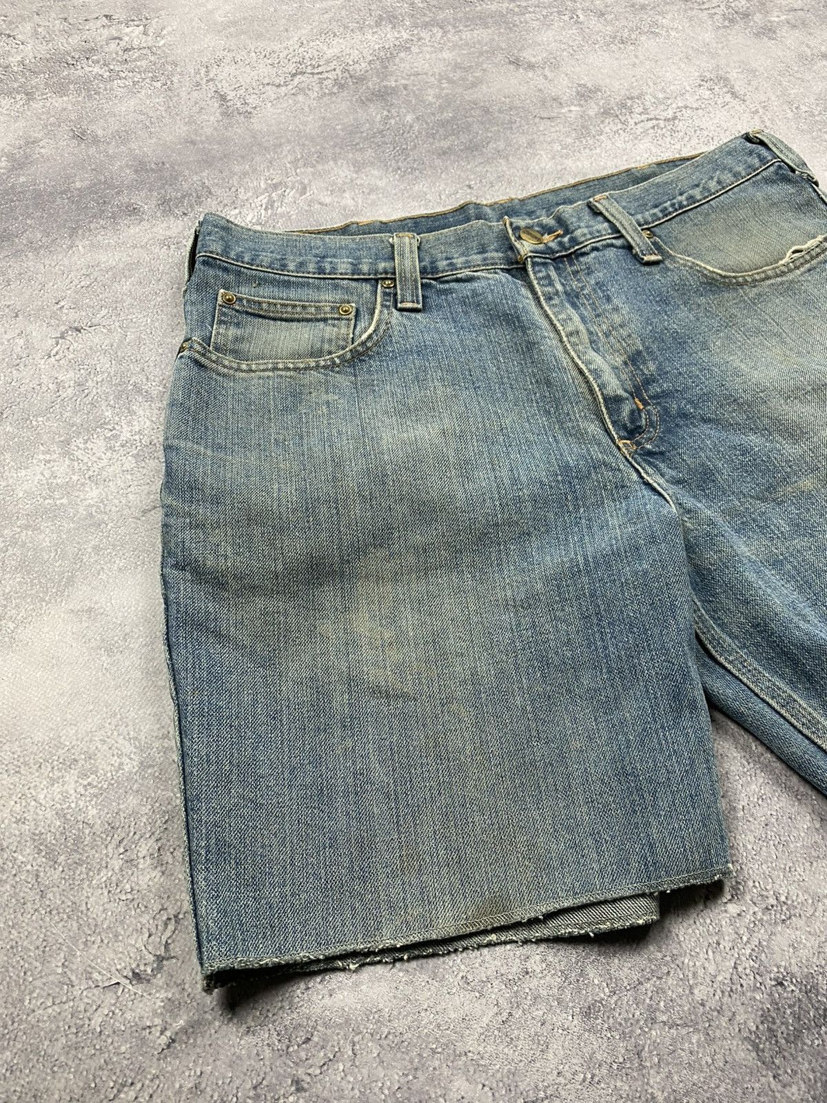 Carhartt Vintage Carhartt Denim Shorts Workwear Y2K Rare Faded 90s Size US 34 / EU 50 - 5 Thumbnail