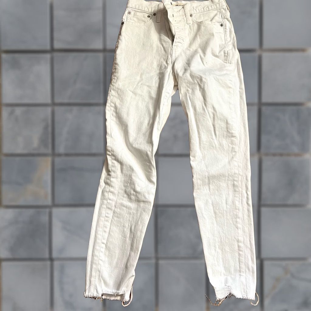 Madewell Madewell Jeans Womens 25 Tall Perfect Vintage Crop White High Rise Cropped Jeans Womens Tall 26 White 27x27.5 Mens? Size 26" / US 2 / IT 38 - 1 Thumbnail