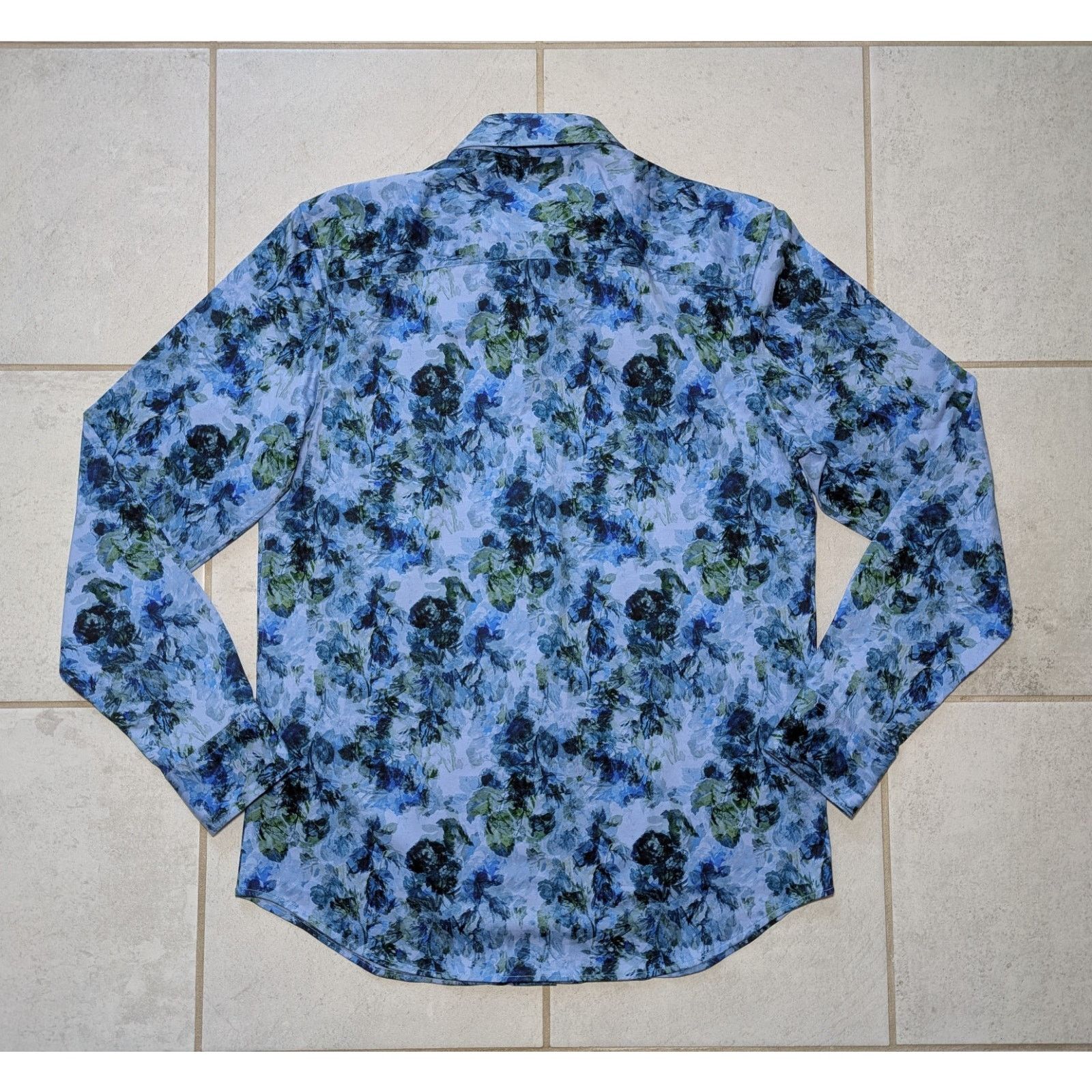 BUGATCHI Bugatchi Men's Small 8 Way Stretch Button Up Dress Shirt Size US S / EU 44-46 / 1 - 6 Thumbnail
