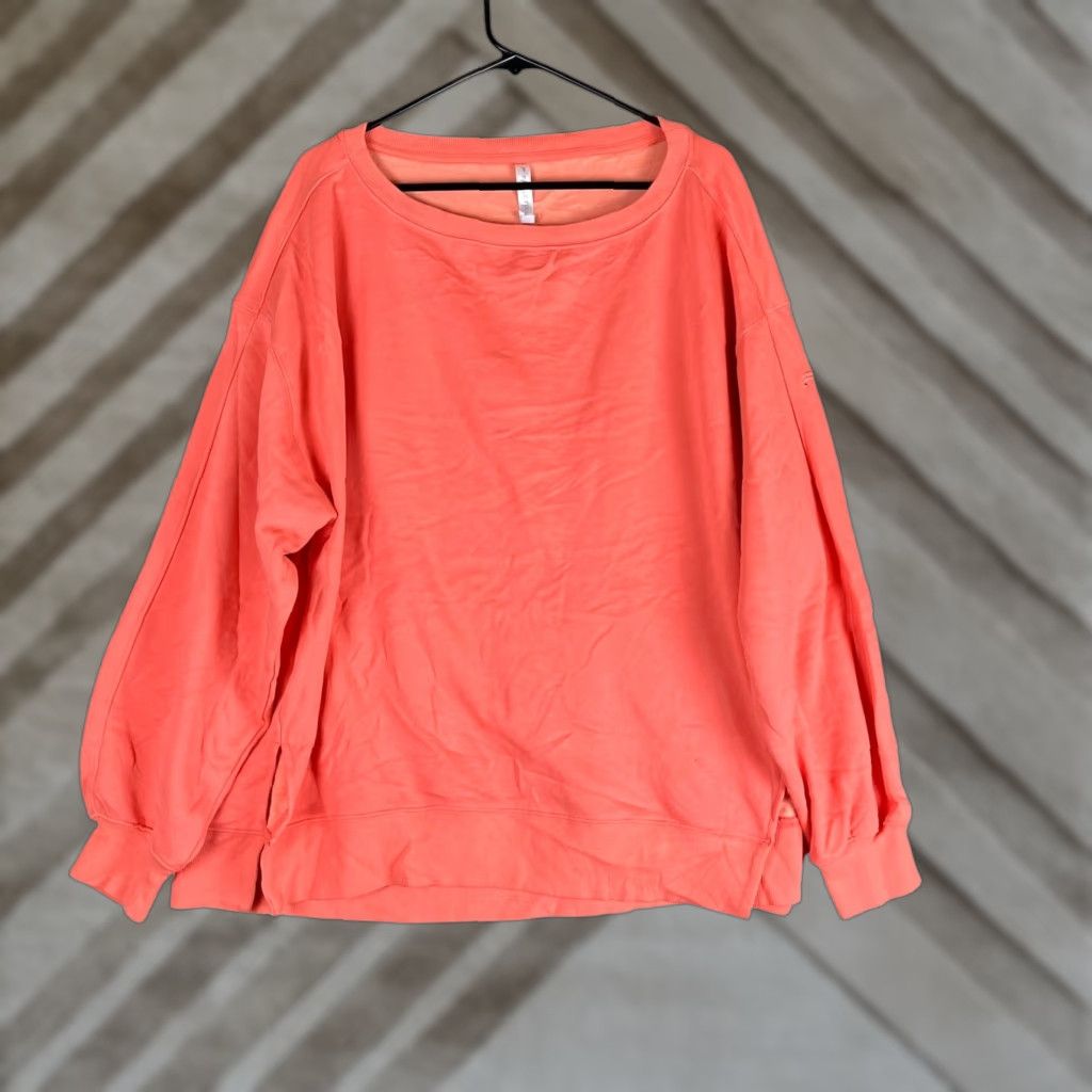 Fabletics Fabletics Womens Sweater Crew Neck Coral St Tropez Cozy Fleece Cotton Blend XL Pullover Knit Relaxed Warmth Size XL / US 12-14 / IT 48-50 - 1 Thumbnail