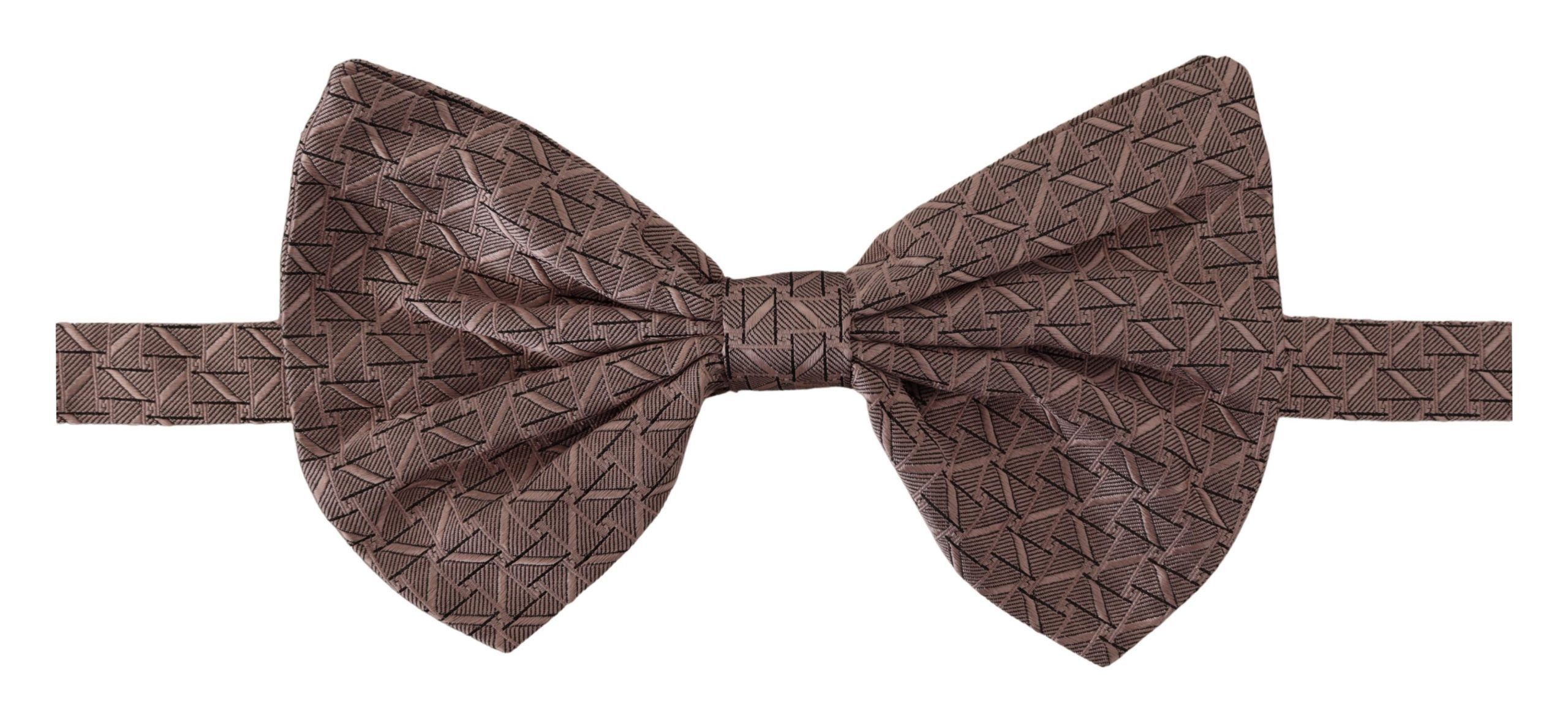 Dolce & Gabbana Elegant Silk Gray Bow Tie - Men's Men's Formalwear Size ONE SIZE - 1 Thumbnail