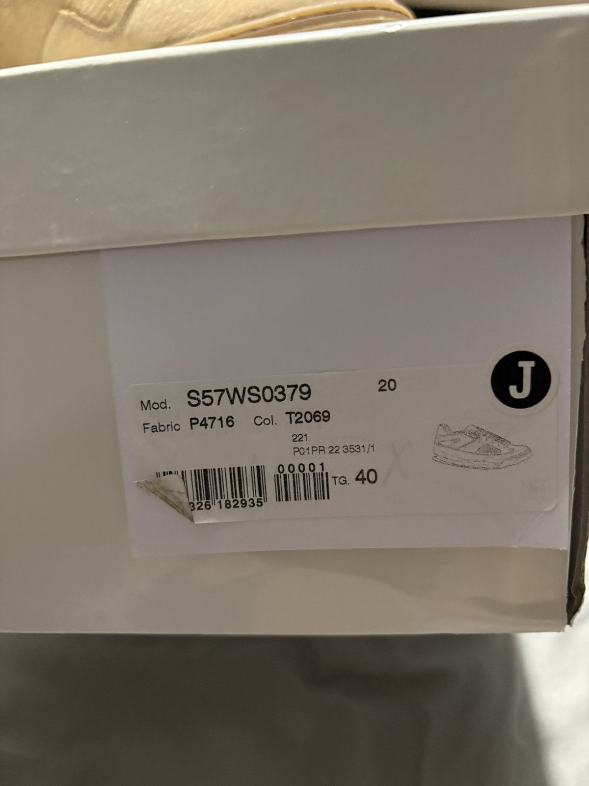 Maison Margiela 7 Margiela DDSTCK Mid Sneaker Deadstock dark orzo cream tan Size US 7 / EU 40 - 6 Thumbnail