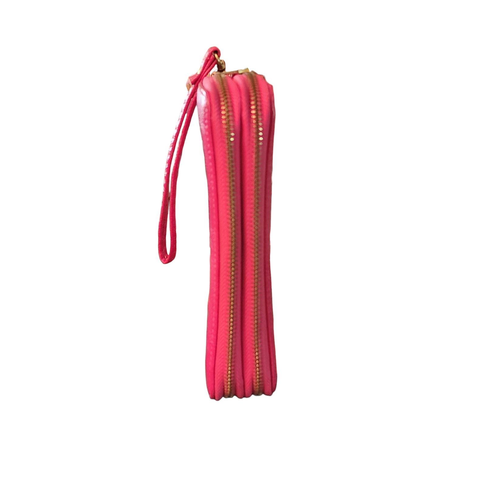 Unknown London Bright Pink faux leather clutch wristlet Size ONE SIZE - 4 Thumbnail