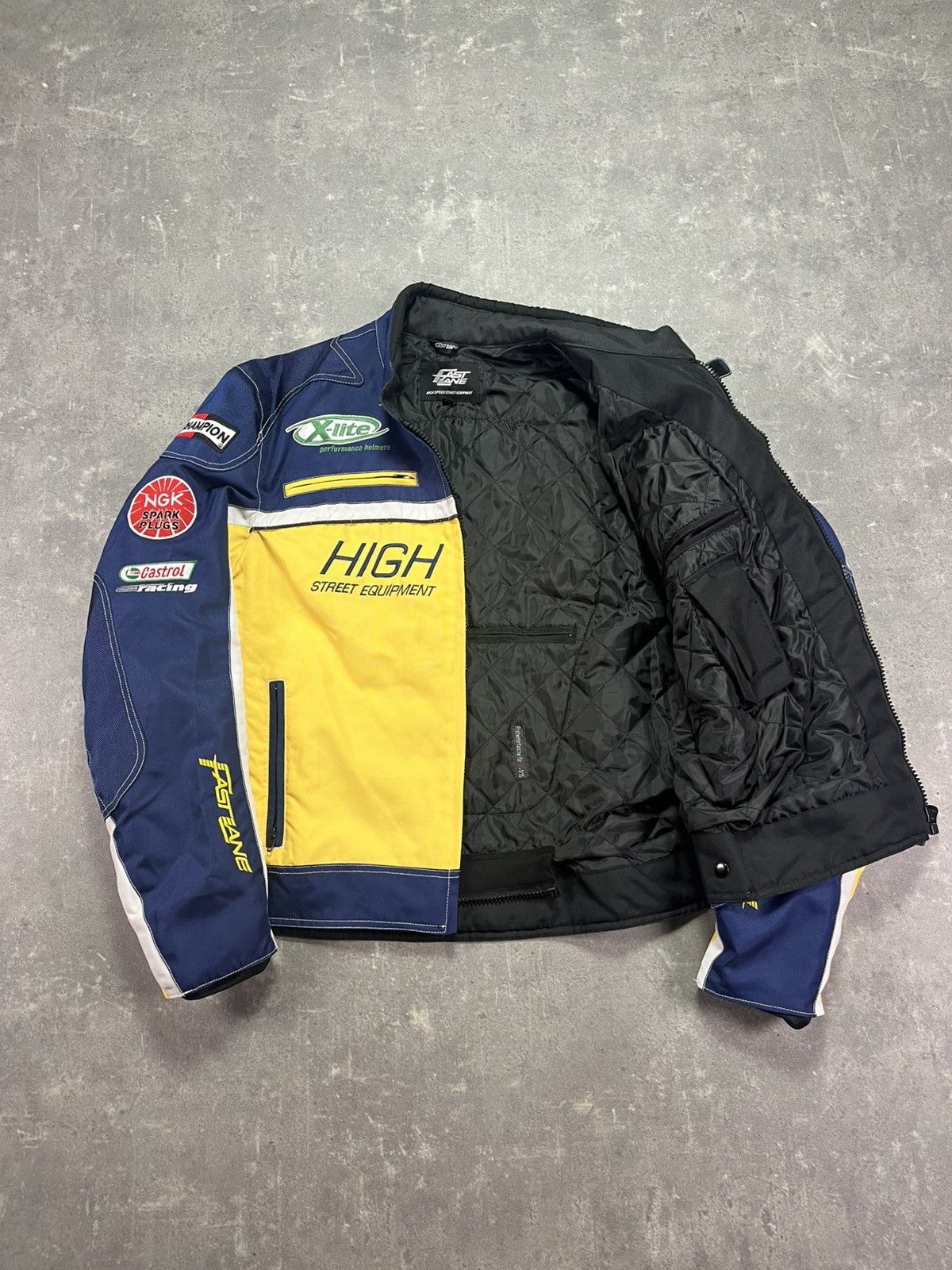 NASCAR Vintage High Speed #71 Fast Lane Nascar Racing Moto Jacket Size US XXL / EU 58 / 5 - 6 Thumbnail