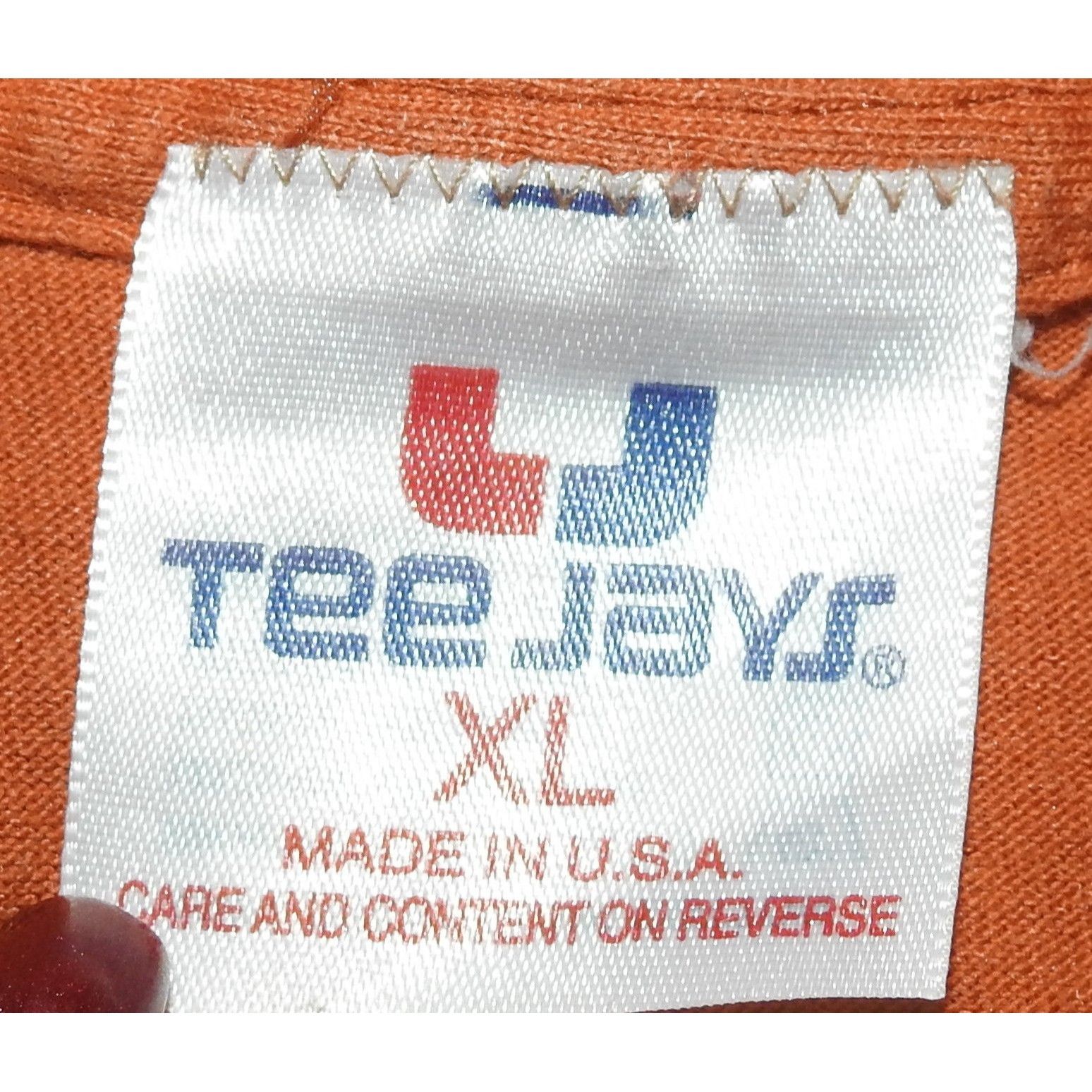 TEE JAYS Vintage 90s Harley-Davidson Motorcycles Orange Tee Jays Tag Size US XL / EU 56 / 4 - 3 Thumbnail