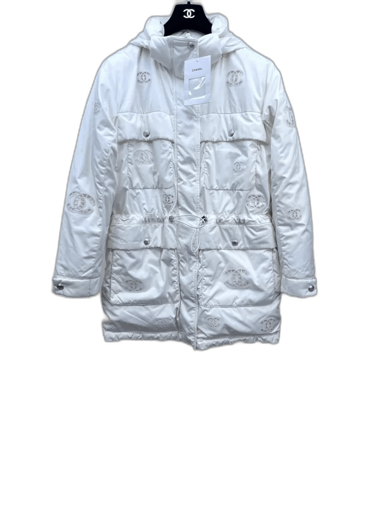 Chanel White Logo Down Jacket -2505