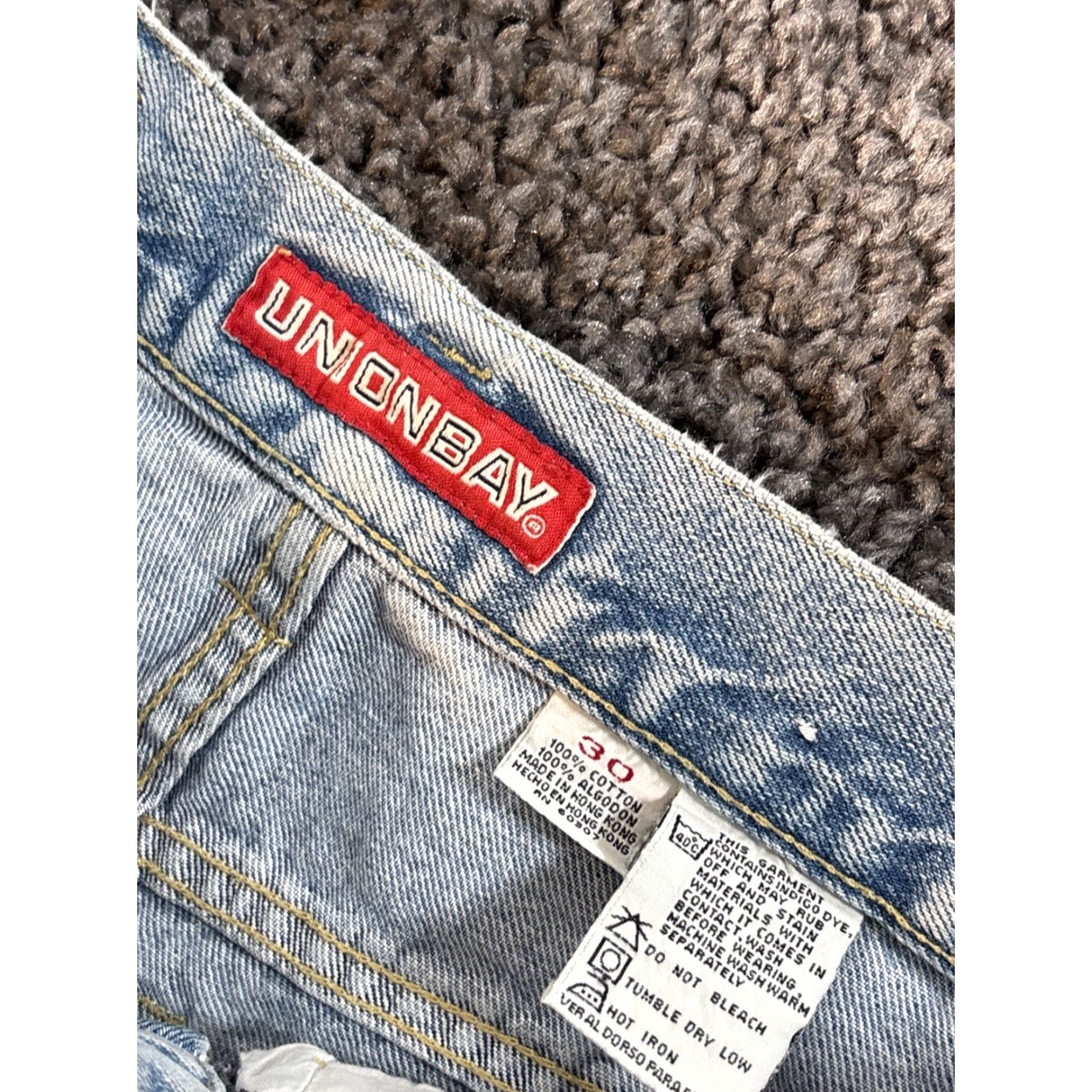 Vintage VINTAGE Union Bay Shorts Mens 30 Light Wash Distressed Denim Bermuda 90s USA Mens Size US 30 / EU 46 - 6 Thumbnail