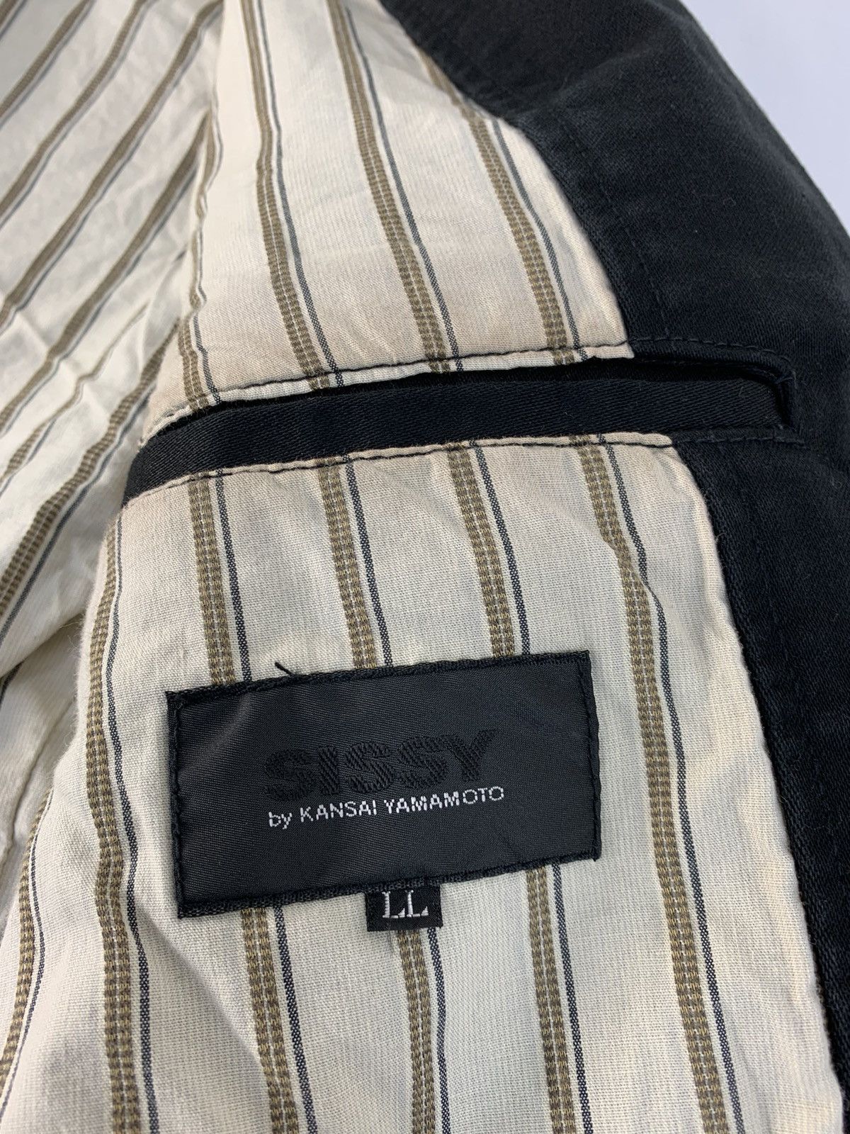 Japanese Brand Vintage Kansai Yamamoto Black Khakis Coat Jacket Size US L / EU 52-54 / 3 - 5 Thumbnail