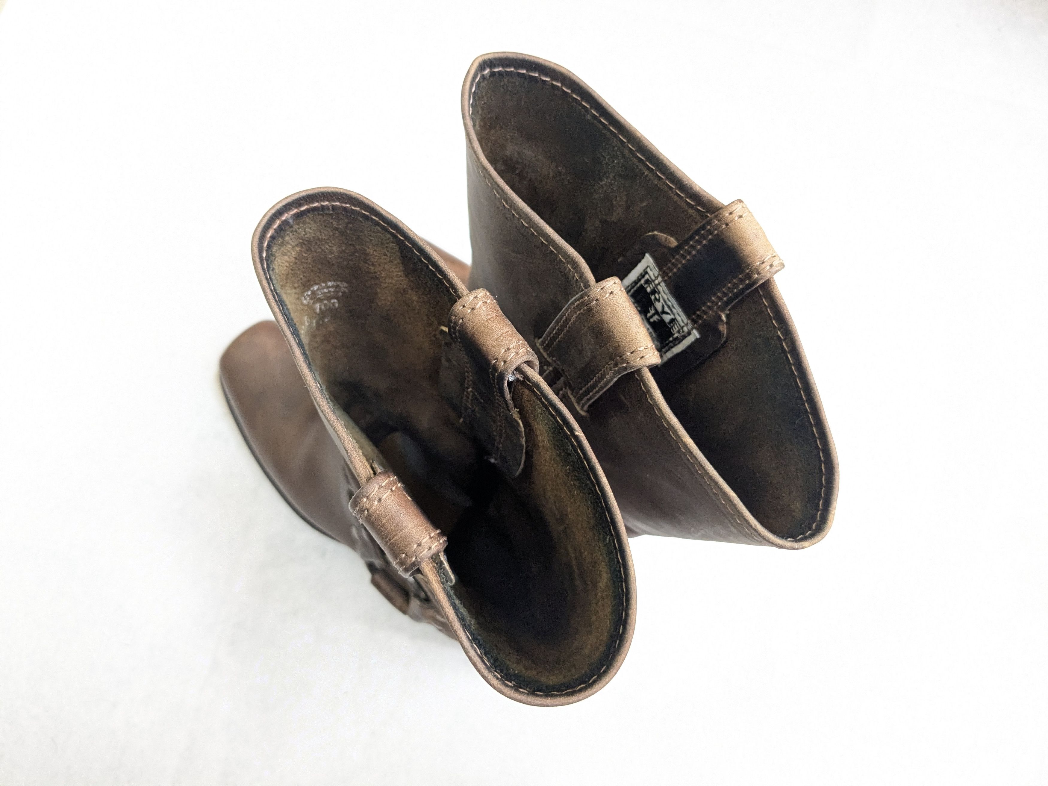 Frye Frye Harness Boots Brown Leather 7 M Leather Buckle Harness Size US 7 / EU 40 - 11 Thumbnail