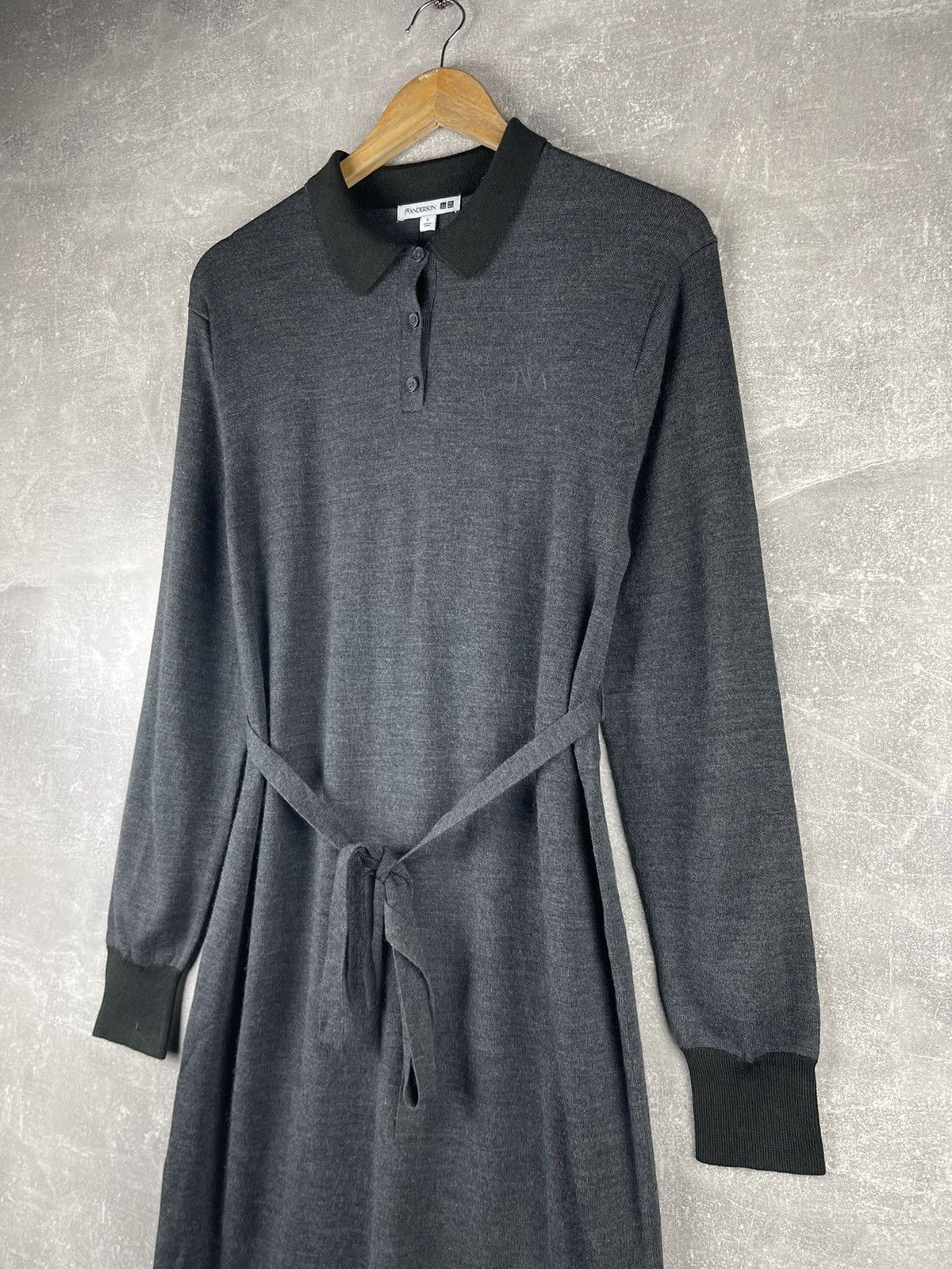 JW Anderson JW Anderson x Uniqlo Knit Polo Dress with Waist Tie Gray Size S / US 4 / IT 40 - 5 Thumbnail