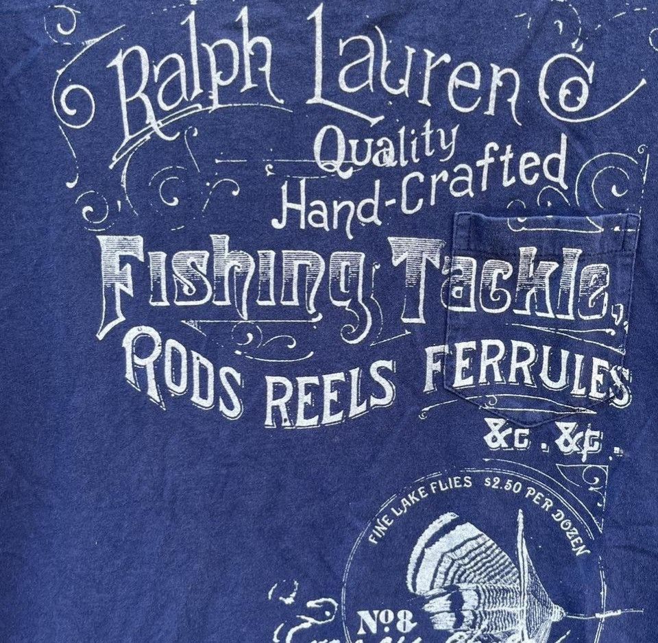 Ralph Lauren Ralph Lauren Royal Blue Fishing Tackle Graphic Tee Size US M / EU 48-50 / 2 - 3 Thumbnail