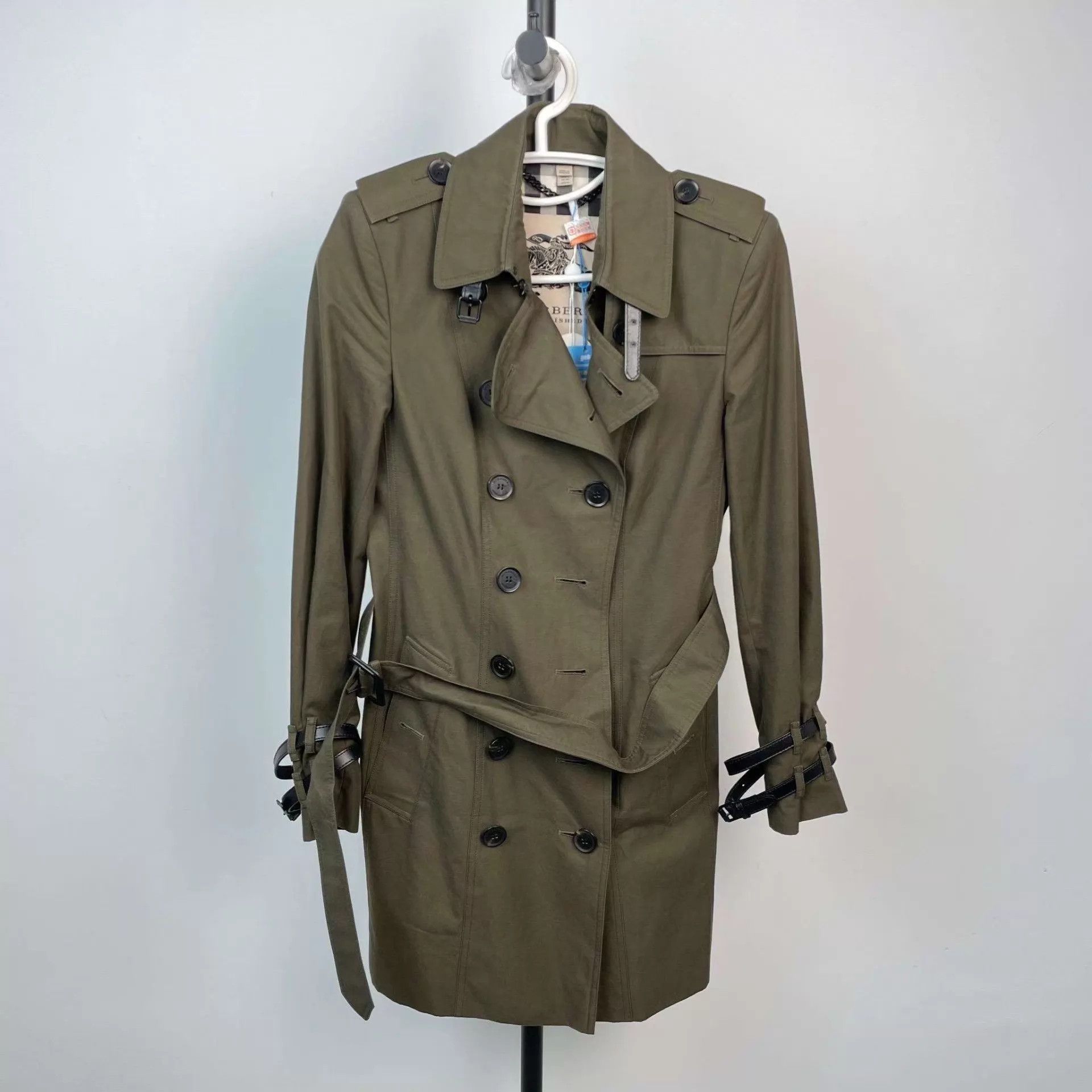 Burberry Burberry light green cotton trench coat 170/80A Size XS / US 0-2 / IT 36-38 - 1 Thumbnail