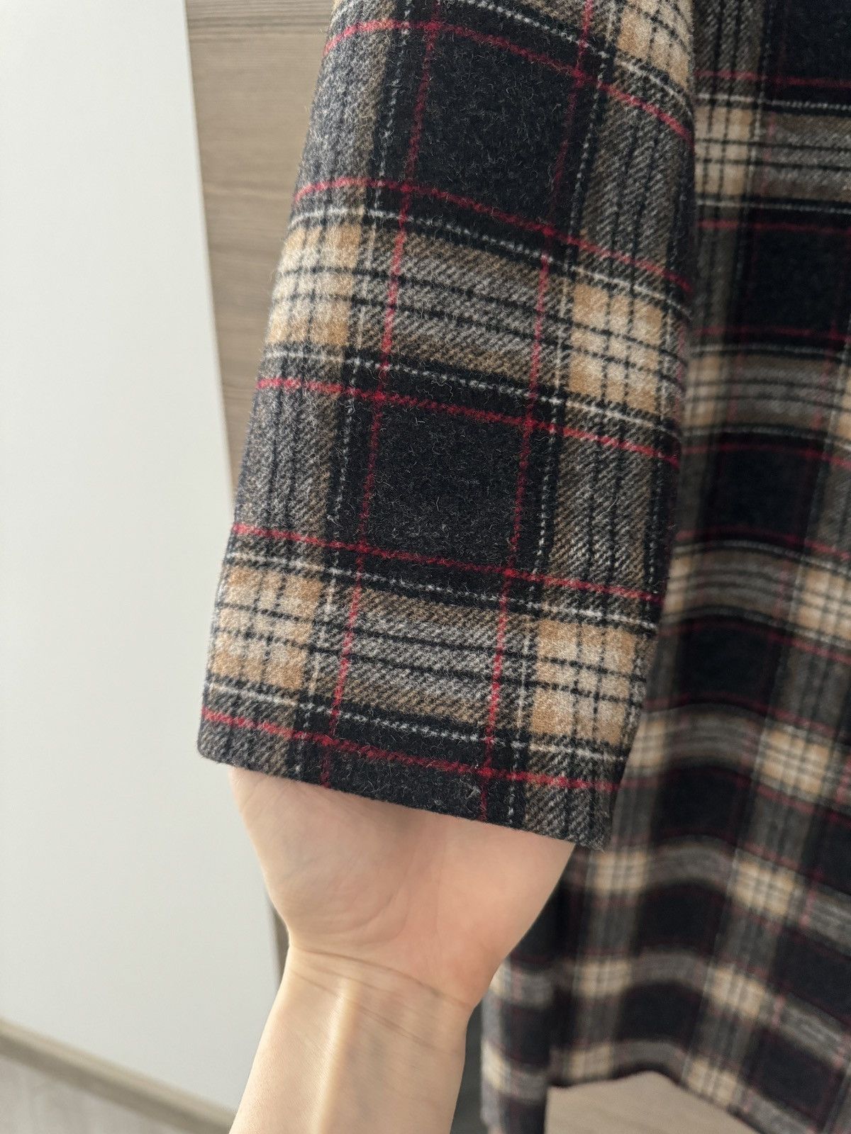 Designers Remix Two-Breasted Wool Checkered Coat