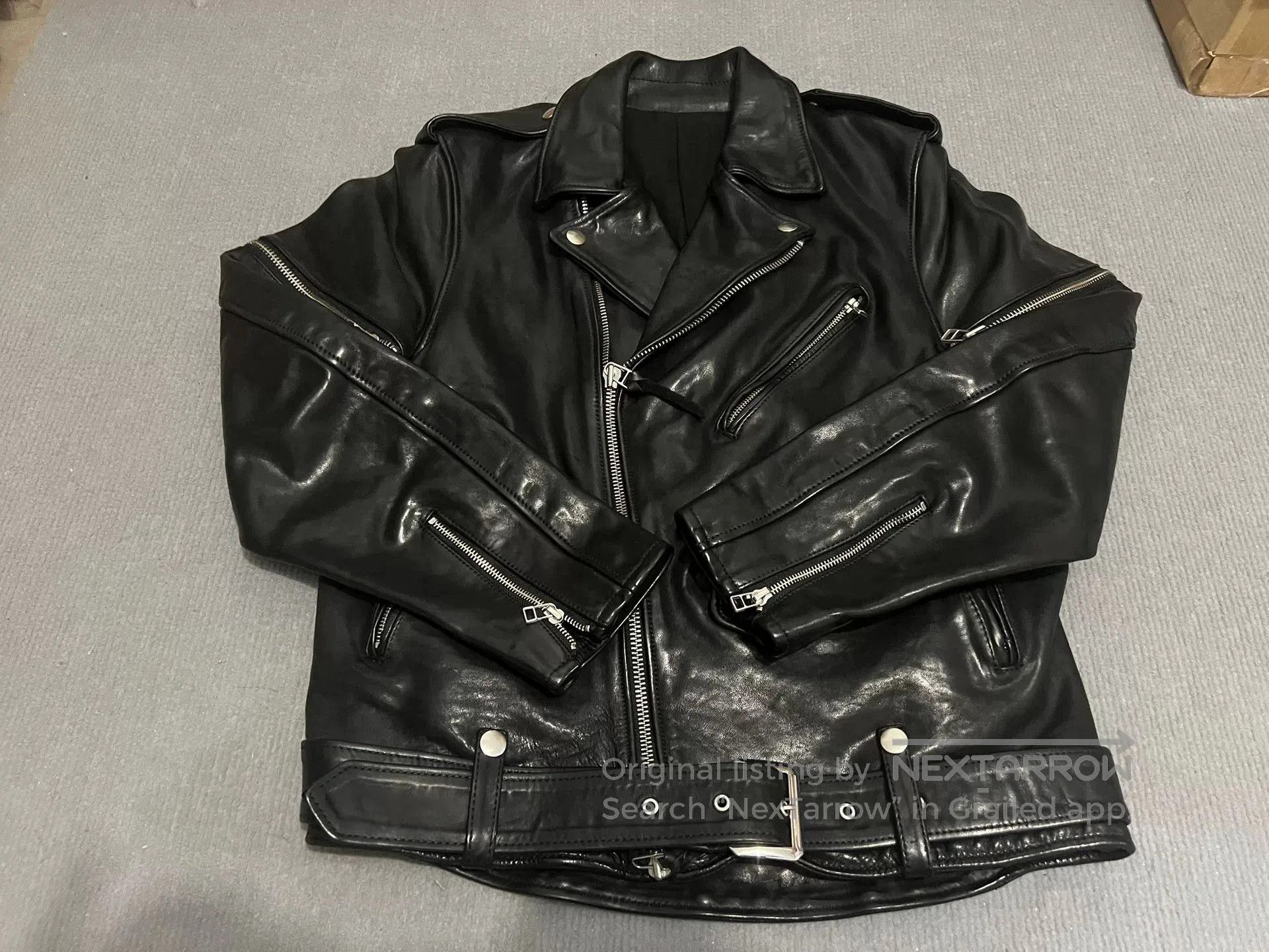 Other Horse Leather Motorcycle Jacket w/ Removable Sleeves. Size US XL / EU 56 / 4 - 1 Thumbnail
