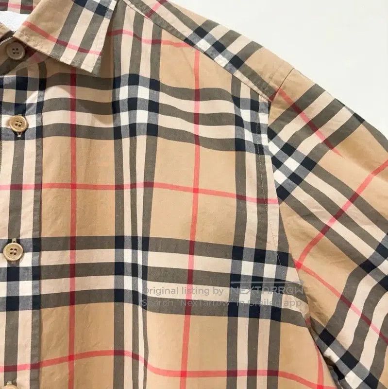 Burberry Short Sleeve Cotton Check Shirt.