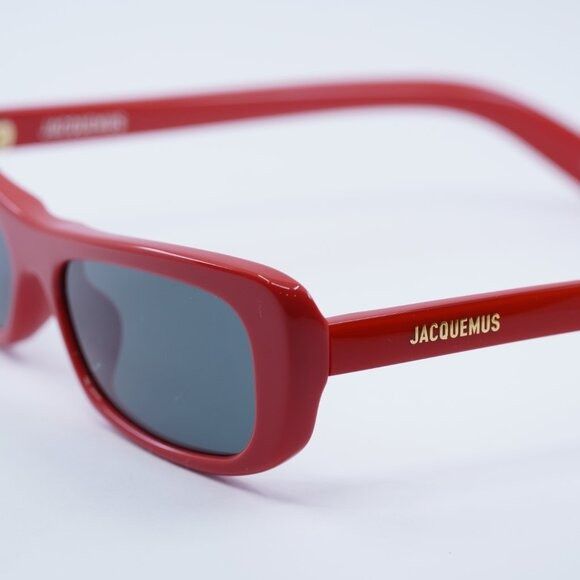 Jacquemus Jacquemus CAPRI JAC/55 C2 Sunglasses Red Rectangle Frame Size ONE SIZE - 9 Thumbnail