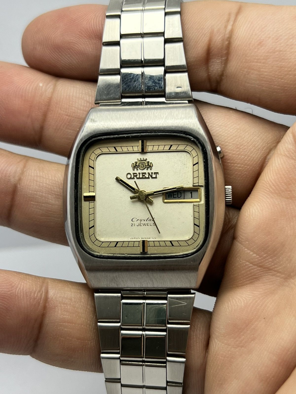 Orient Vintage Orient Automatic wrist Watch Day/Date Japan Size 36 - 2 Thumbnail