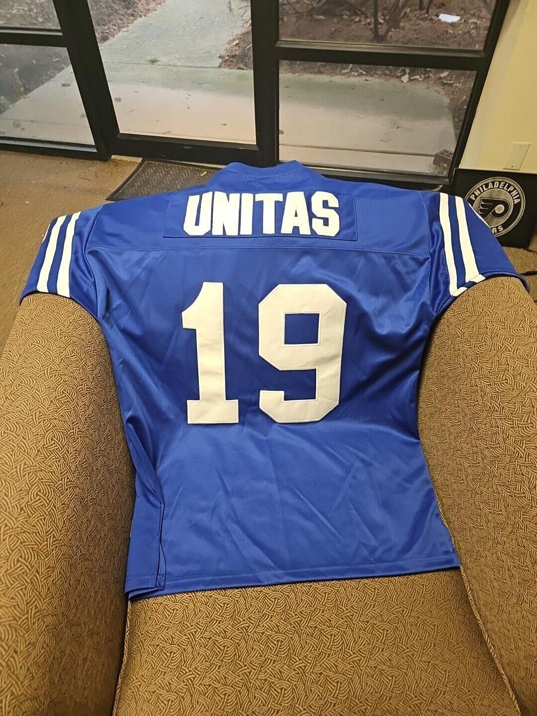 Jeff Hamilton Johnny Unitas #19 Colts Mitchell & Ness Sz 48 New W/Tag Size ONE SIZE - 6 Thumbnail