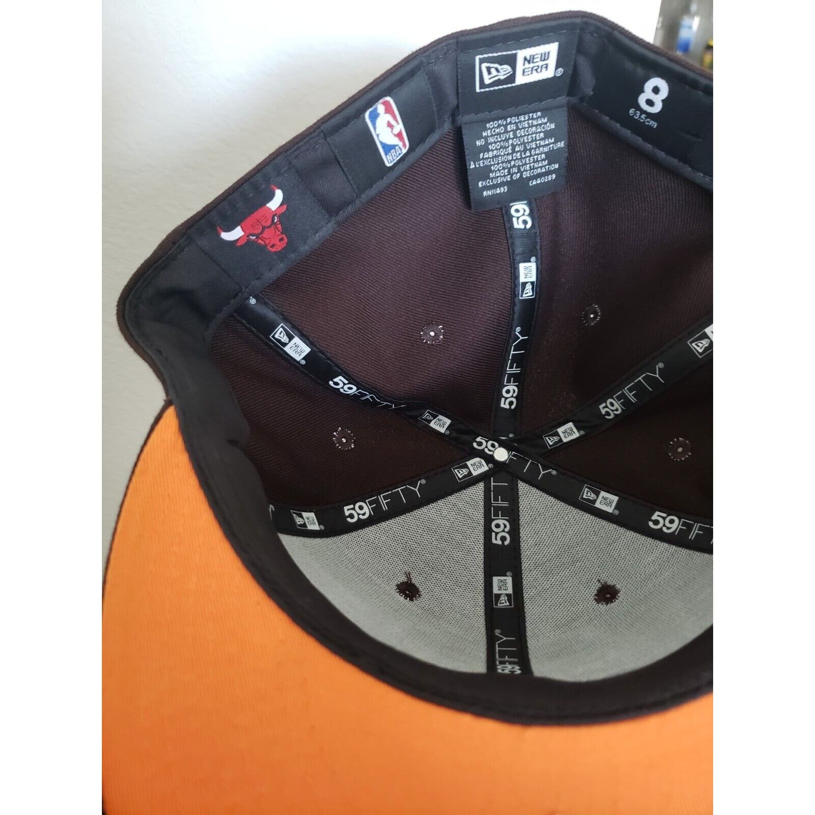New Era Chicago Bulls Hat Cap 59Fifty Size 8 Brown Orange New Era Size ONE SIZE - 6 Thumbnail