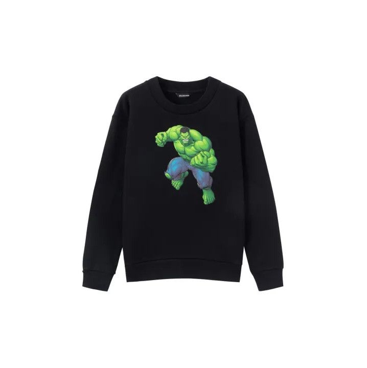 Balenciaga Balenciaga SS24 Hulk Print Black Sweatshirt Size US M / EU 48-50 / 2 - 1 Thumbnail