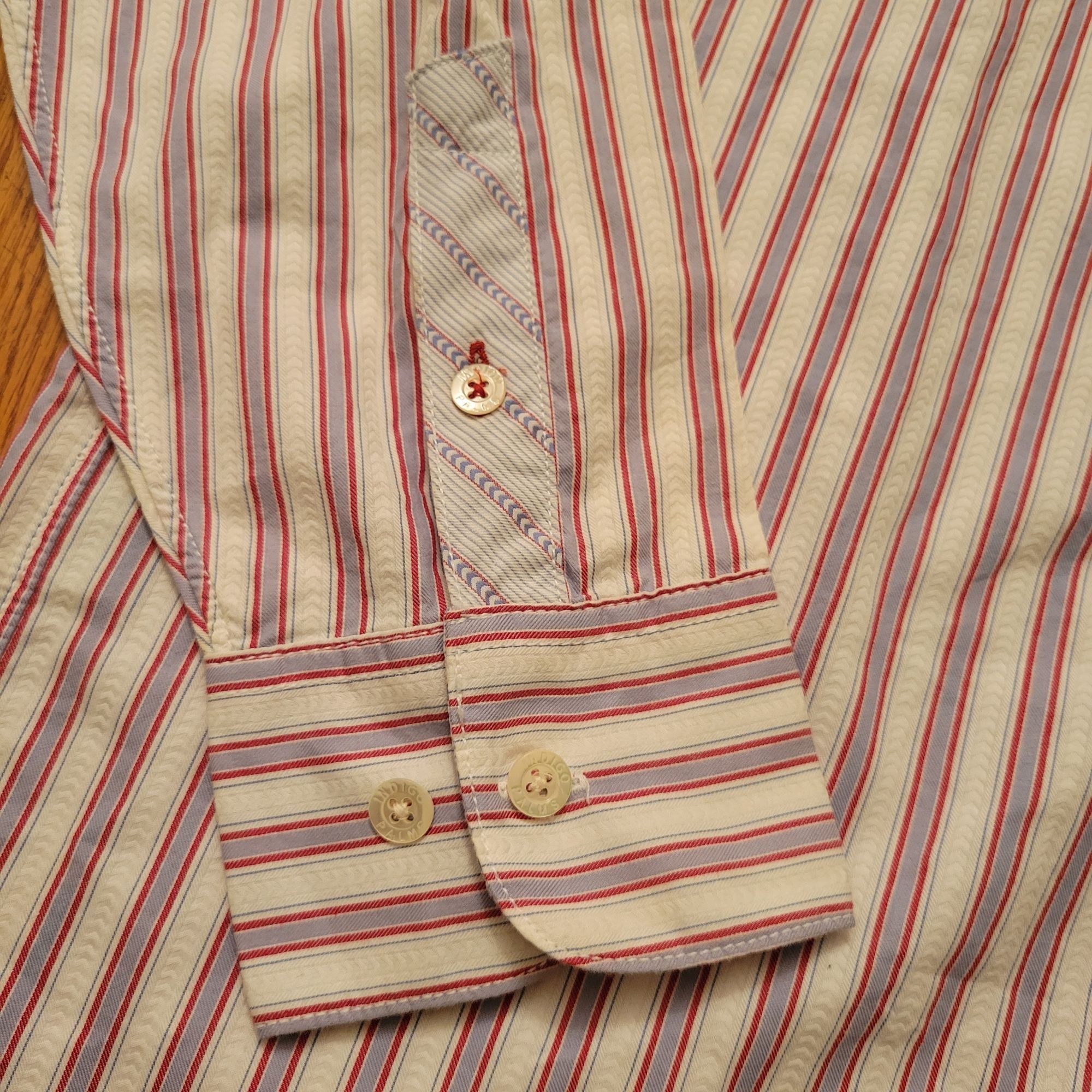 Indigo Palms Indigo Palms M Striped Button Down Shirt Cotton Long Sleeve Size US M / EU 48-50 / 2 - 4 Thumbnail