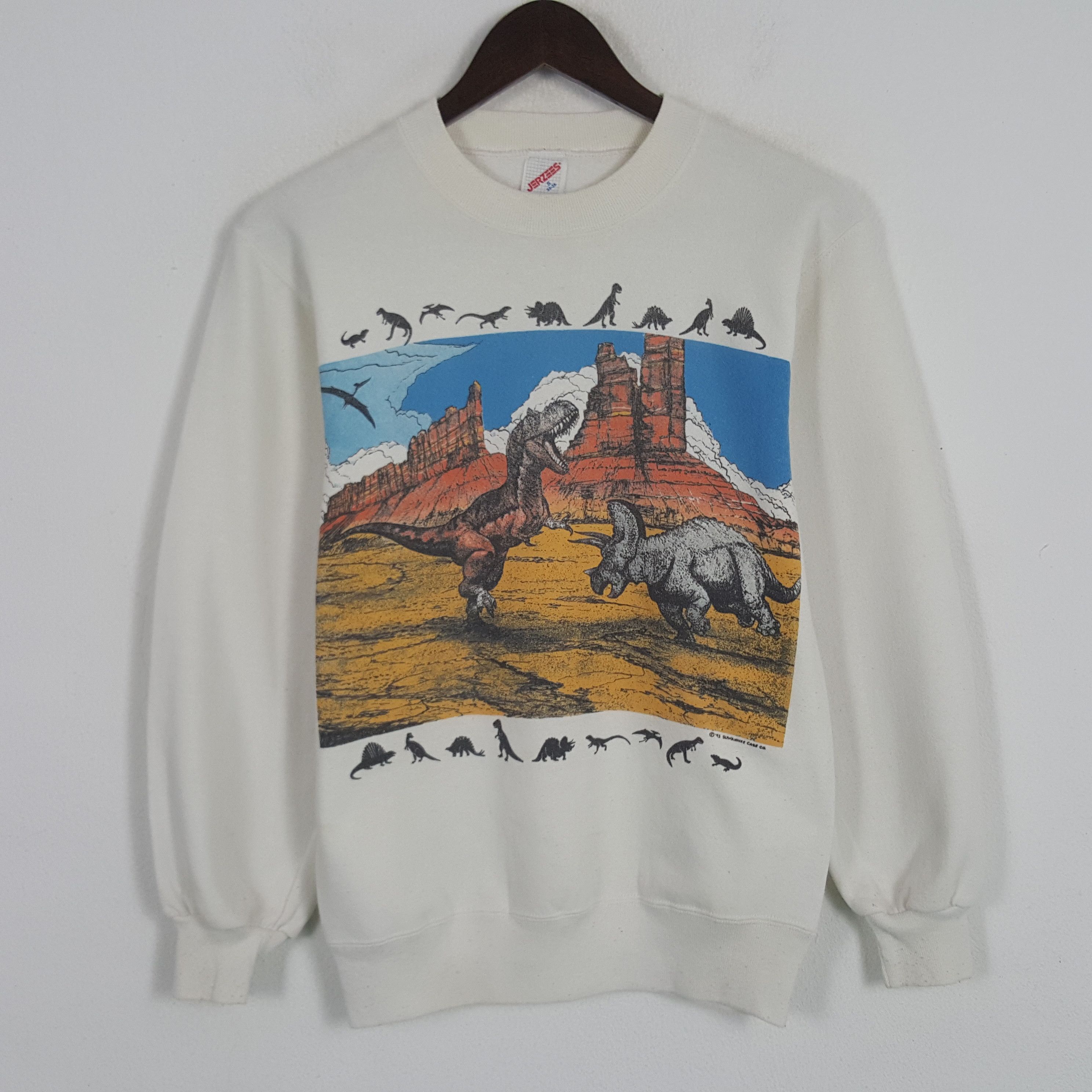 Vintage Vintage Dinosaur Art Sweatshirt Size US XS / EU 42 / 0 - 1 Thumbnail