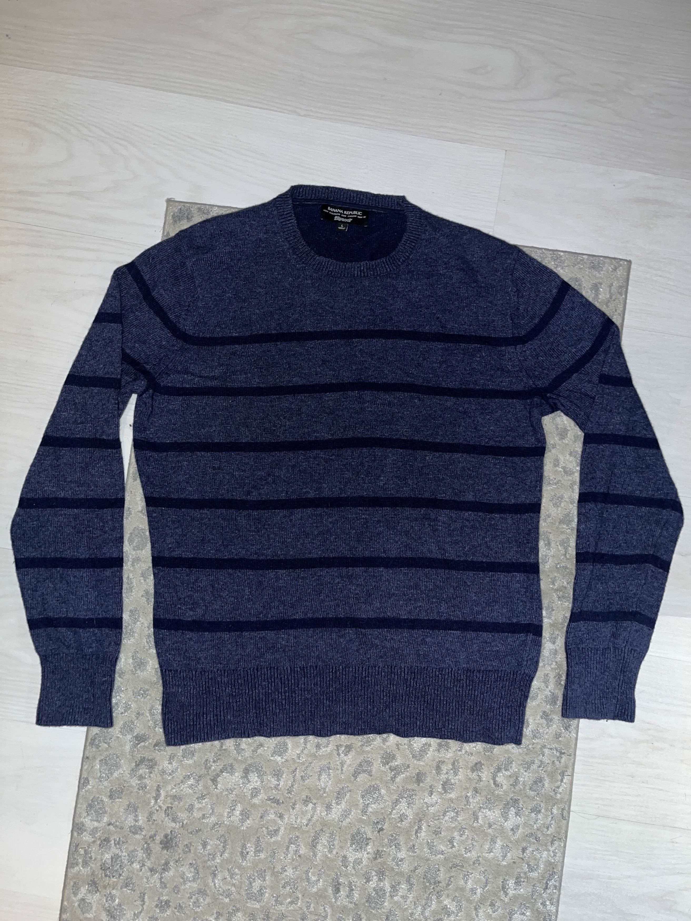 Banana Republic Banana Republic Filpucci Striped Knit Sweater Size US L / EU 52-54 / 3 - 1 Thumbnail