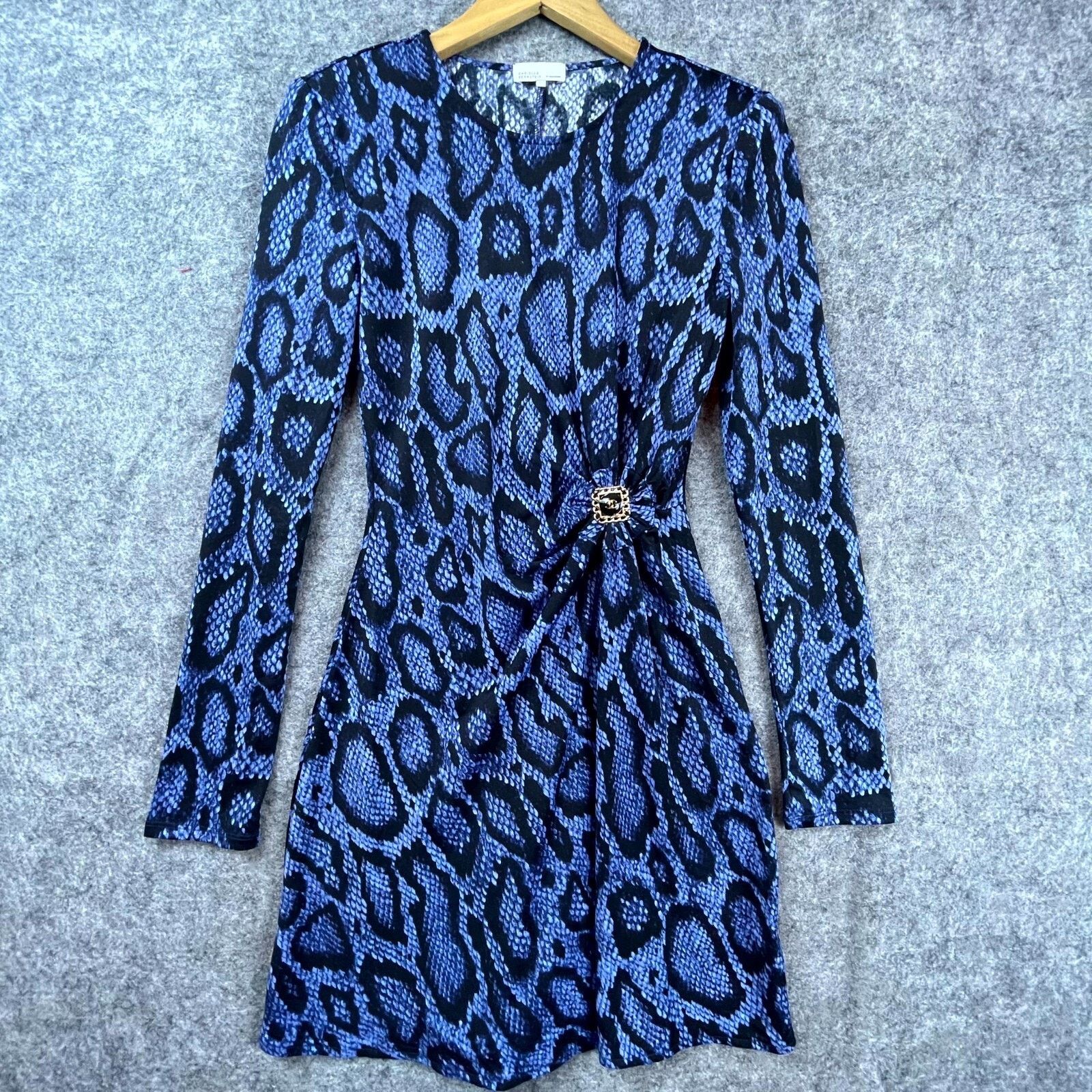 WeWoreWhat Danielle Bernstein Dress S Snakeskin CC Broach Mob Wife Glam Size S / US 4 / IT 40 - 1 Thumbnail