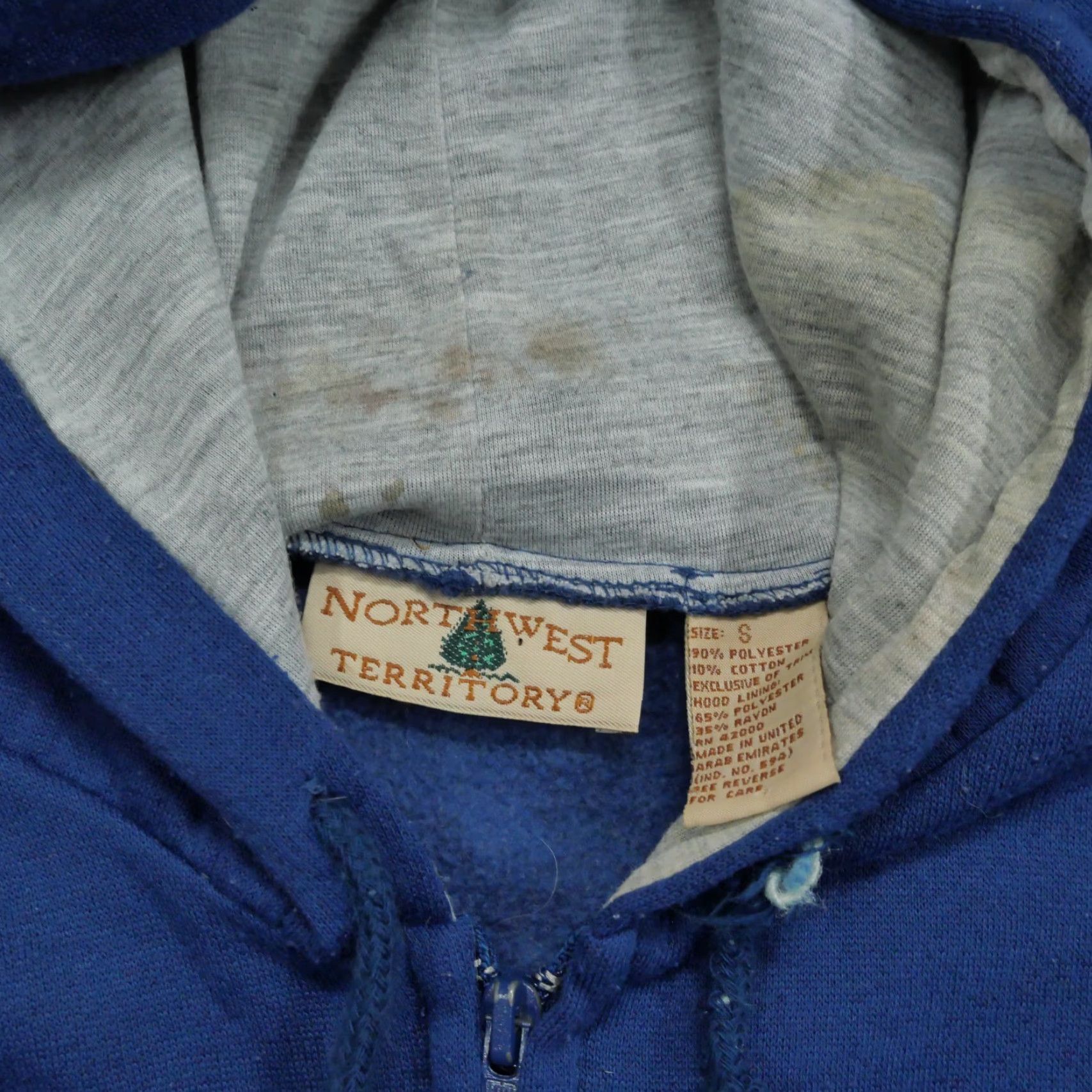 Vintage VINTAGE Northwest Territory Hoodie Mens Small Blue Full Zip 90s Size US S / EU 44-46 / 1 - 3 Thumbnail