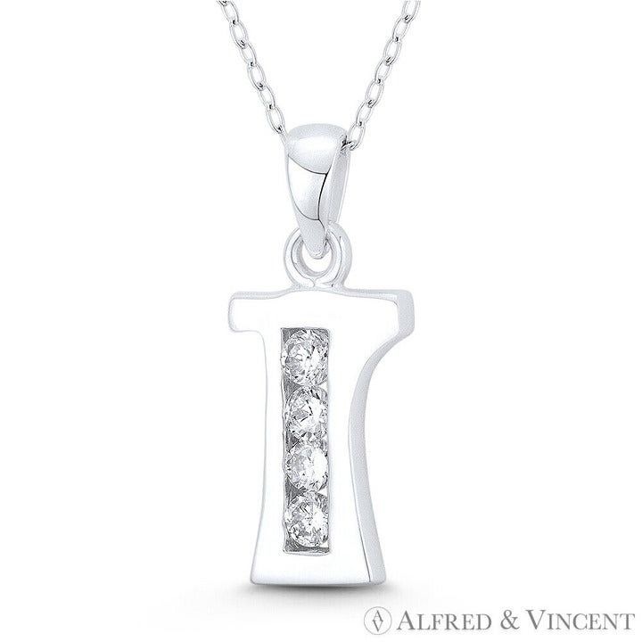 Other Initial Letter "I" CZ Crystal Charm Pendant Size ONE SIZE - 1 Preview