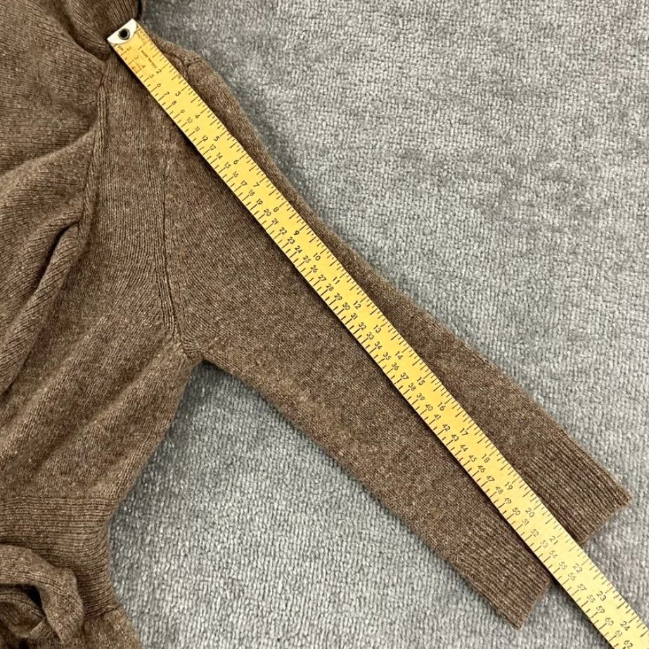 Anthropologie CHARLIE & ROBIN Sweater Womens Medium Brown Wool Ruffle Tie Front Anthropologie Size M / US 6-8 / IT 42-44 - 5 Thumbnail
