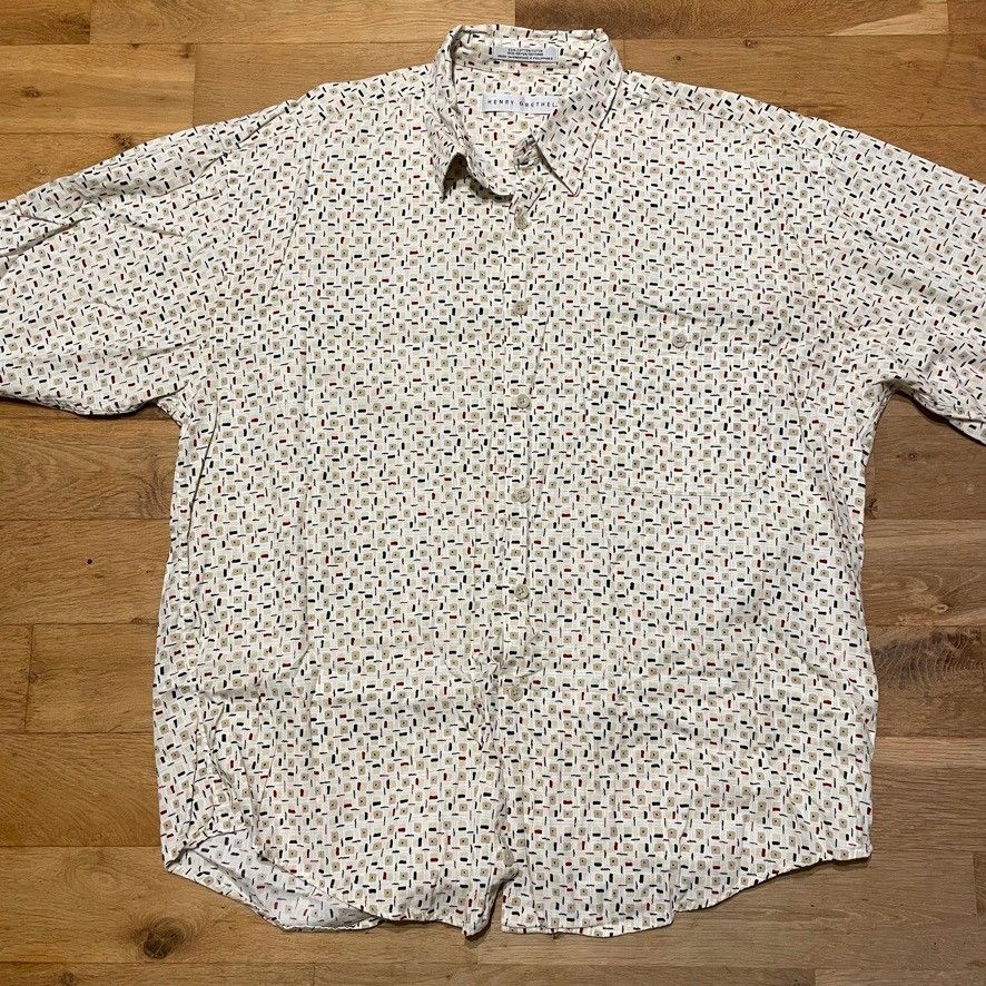 Henry Grethel × Vintage Henry Grethel mens fashionable Summer shirt size XL Size US XL / EU 56 / 4 - 1 Thumbnail