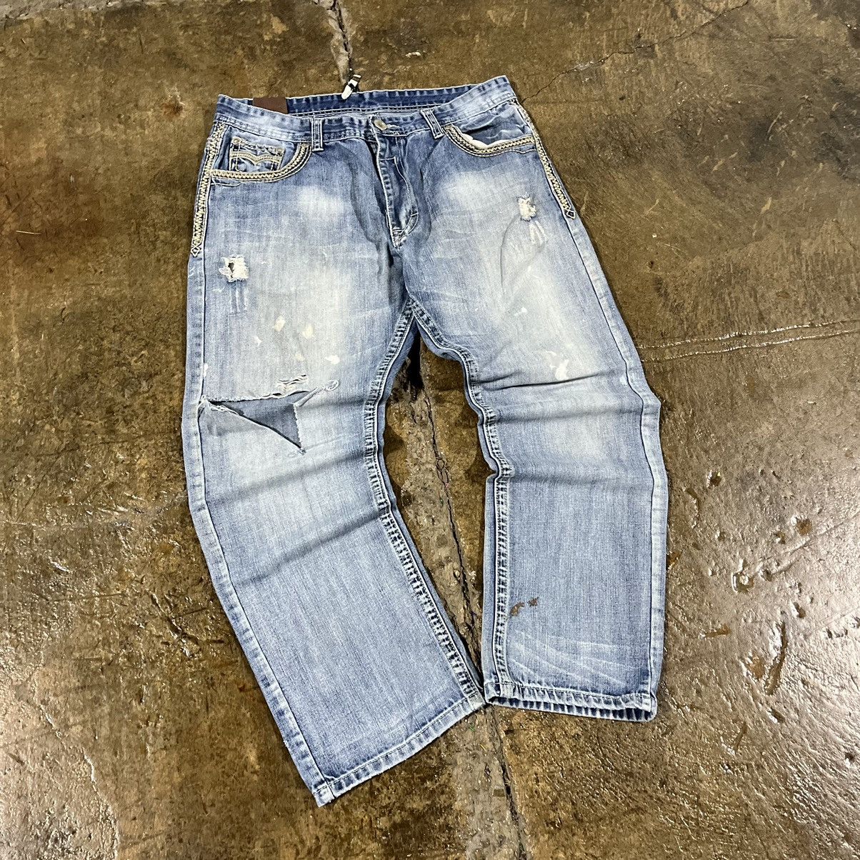 Affliction × Southpole × Vintage Crazy Vintage Y2K Affliction Style Jeans Grunge Skater Goth Size US 38 / EU 54 - 7 Thumbnail