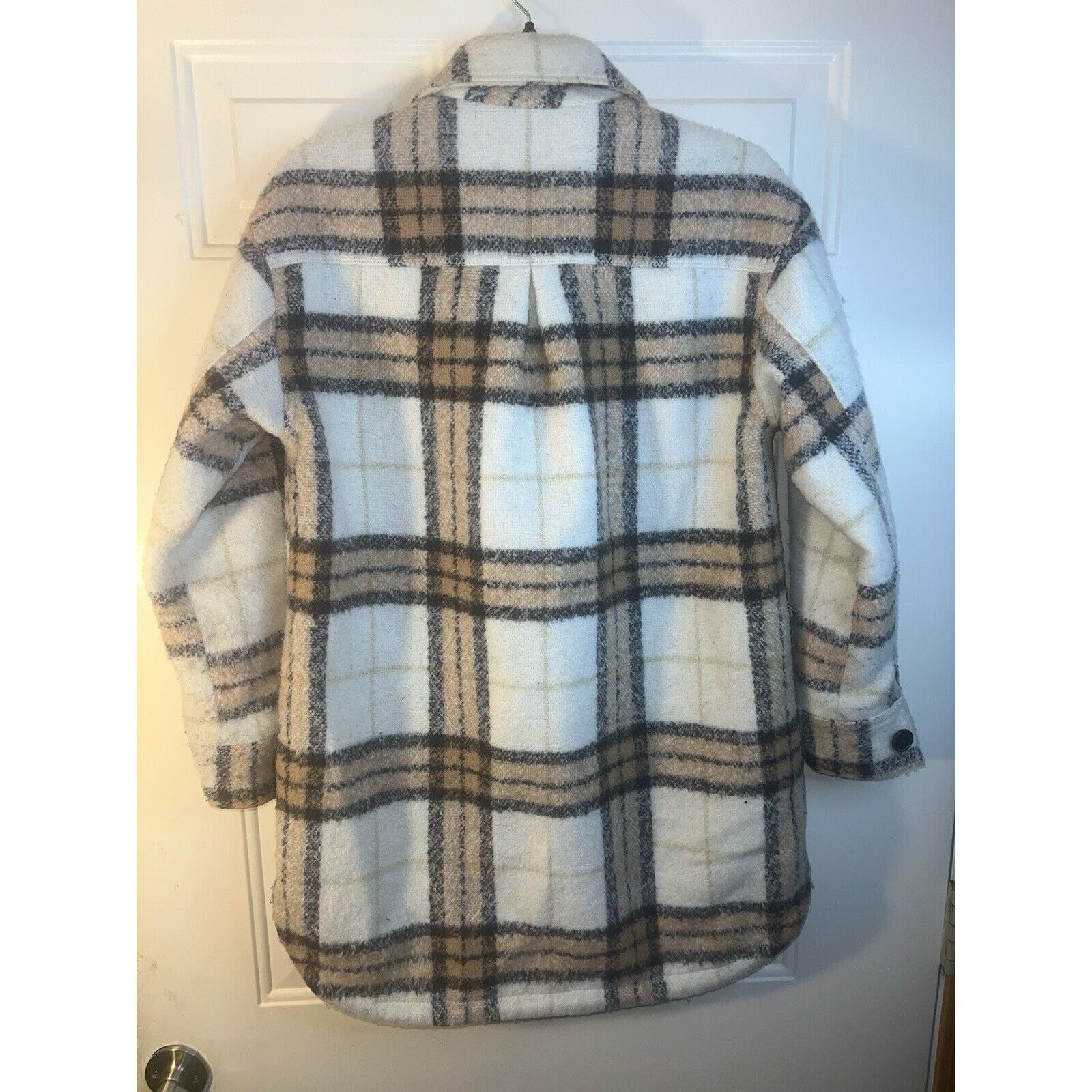 Old Navy Old Navy Plaid Jacket Beige Women’s XS Oversized Fleece Coat Size XS / US 0-2 / IT 36-38 - 6 Thumbnail