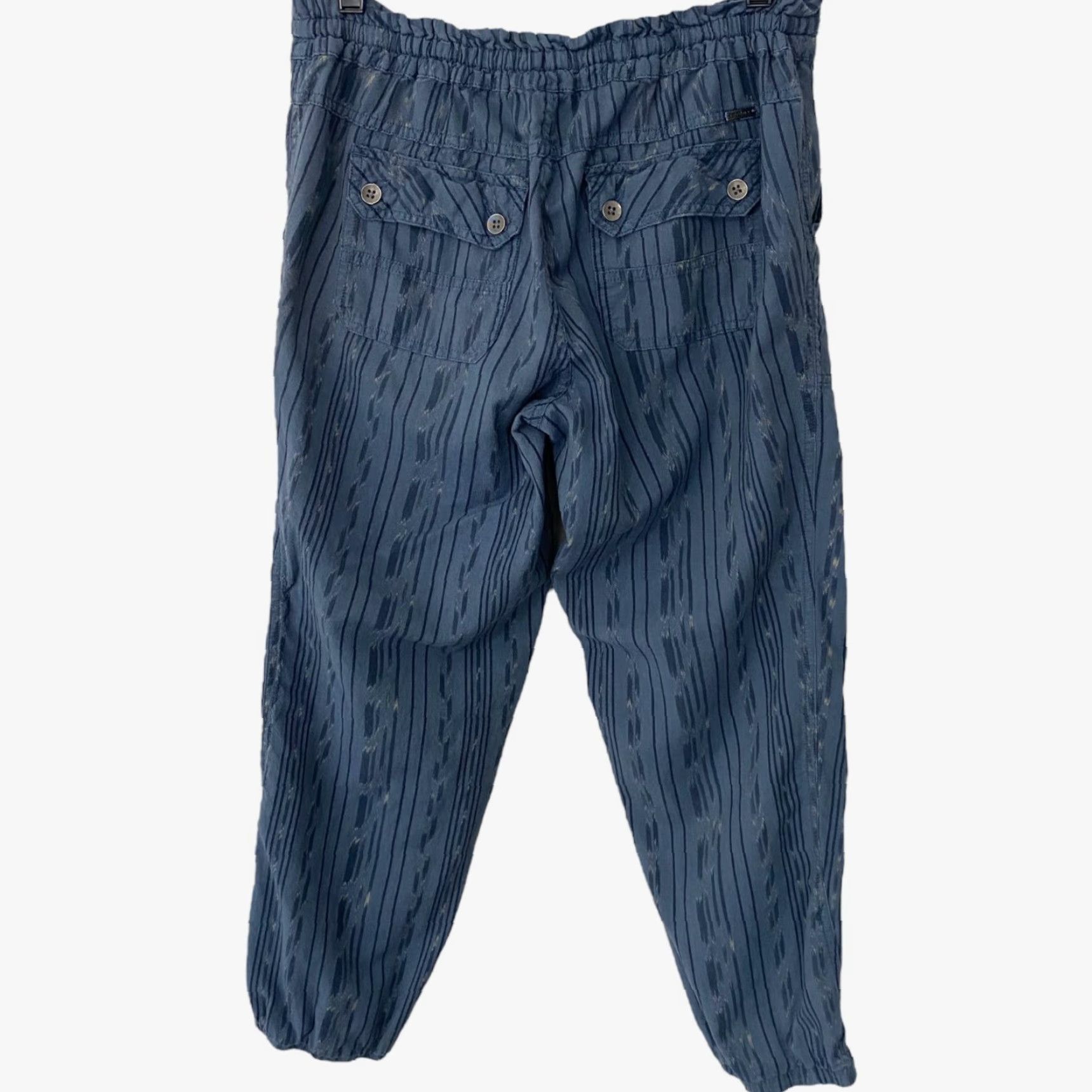 Prana prAna Arlie Slim-Fit Jogger Pants Blue Mid-Rise Ankle Length Women M Regular Slim Casual Beac h Bohemian Festival Nature Pockets Elastic Waist Size 32" / US 10 / IT 46 - 4 Thumbnail
