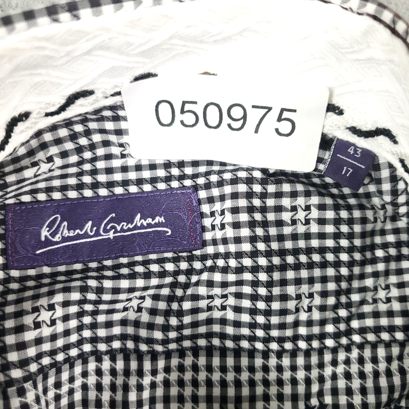 Robert Graham Robert Graham Shirt Mens Size 17 Blue Check Button-Up Long Sleeve Dressy Casual Office Size US XL / EU 56 / 4 - 8 Thumbnail