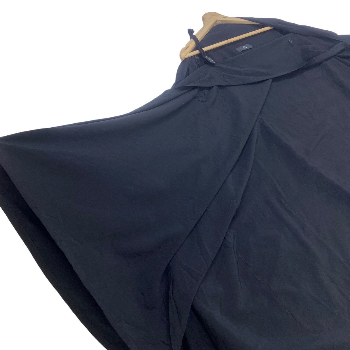 Y’s Yohji Yamamoto Gabardine Black Asymmetrical Cape