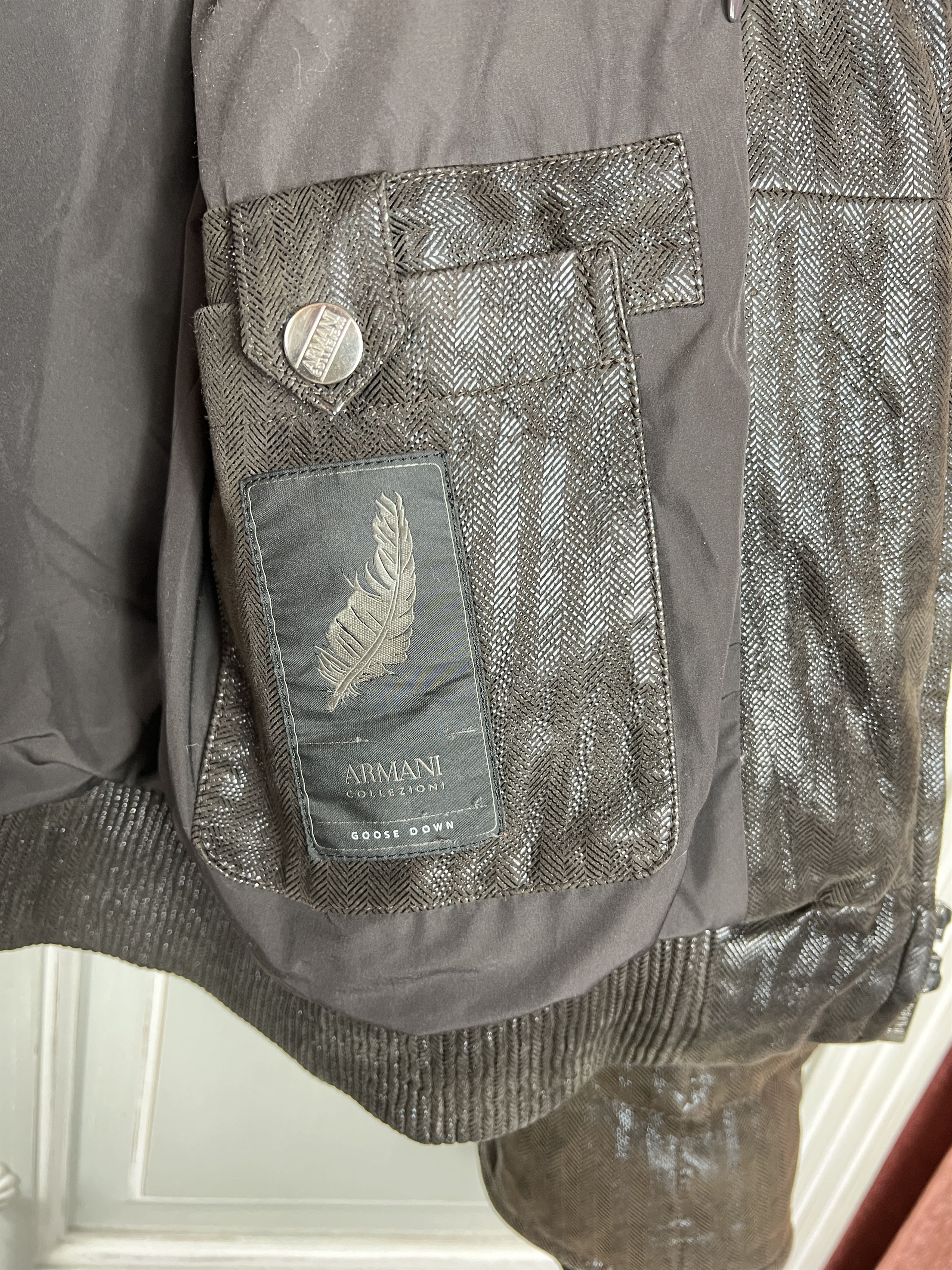 Armani ARMANI COLLEZIONI PUFFER LEATHER DOWN JACKET Size US L / EU 52-54 / 3 - 8 Thumbnail