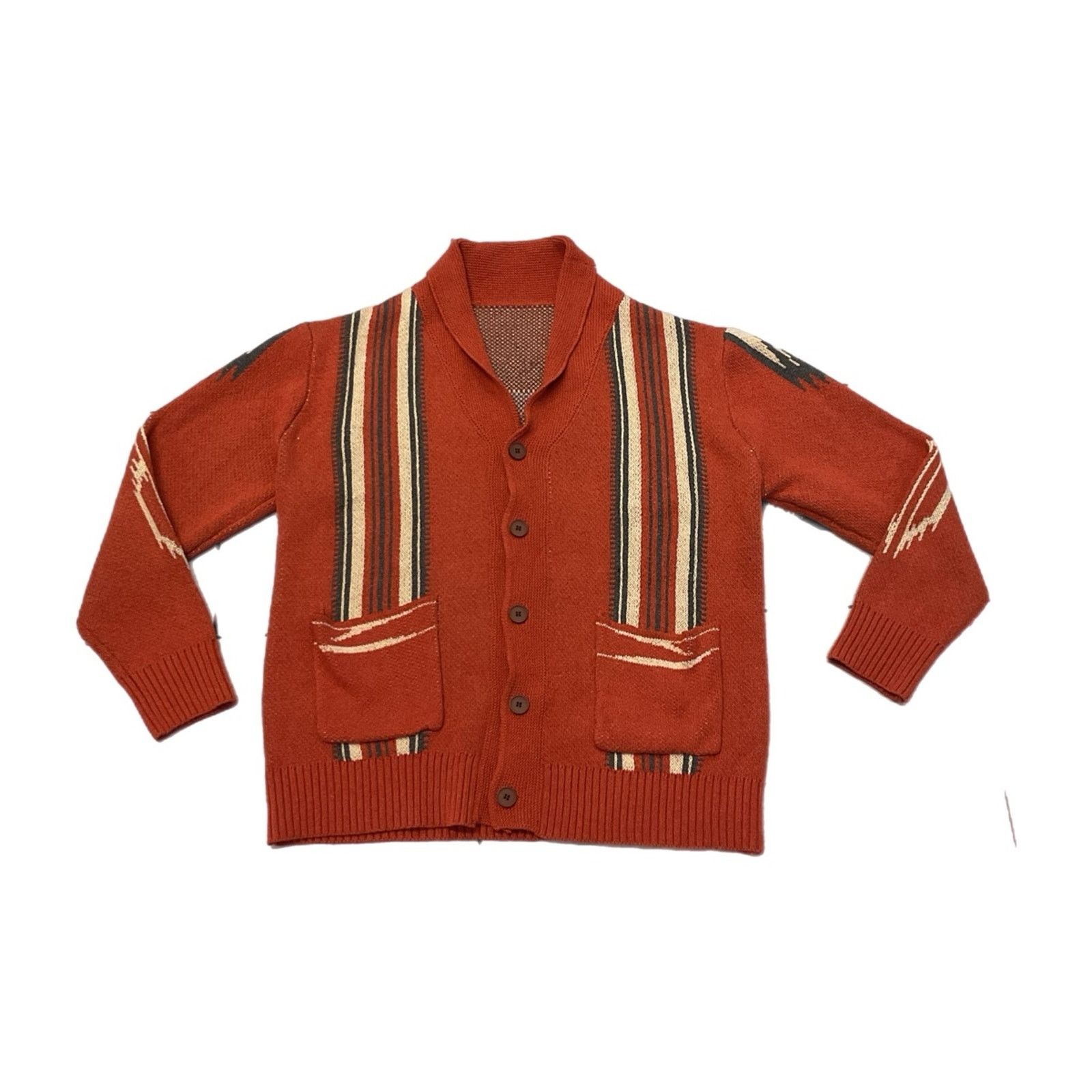 Vintage Men’s Striped Cardigan Sweater Size US XL / EU 56 / 4 - 1 Thumbnail