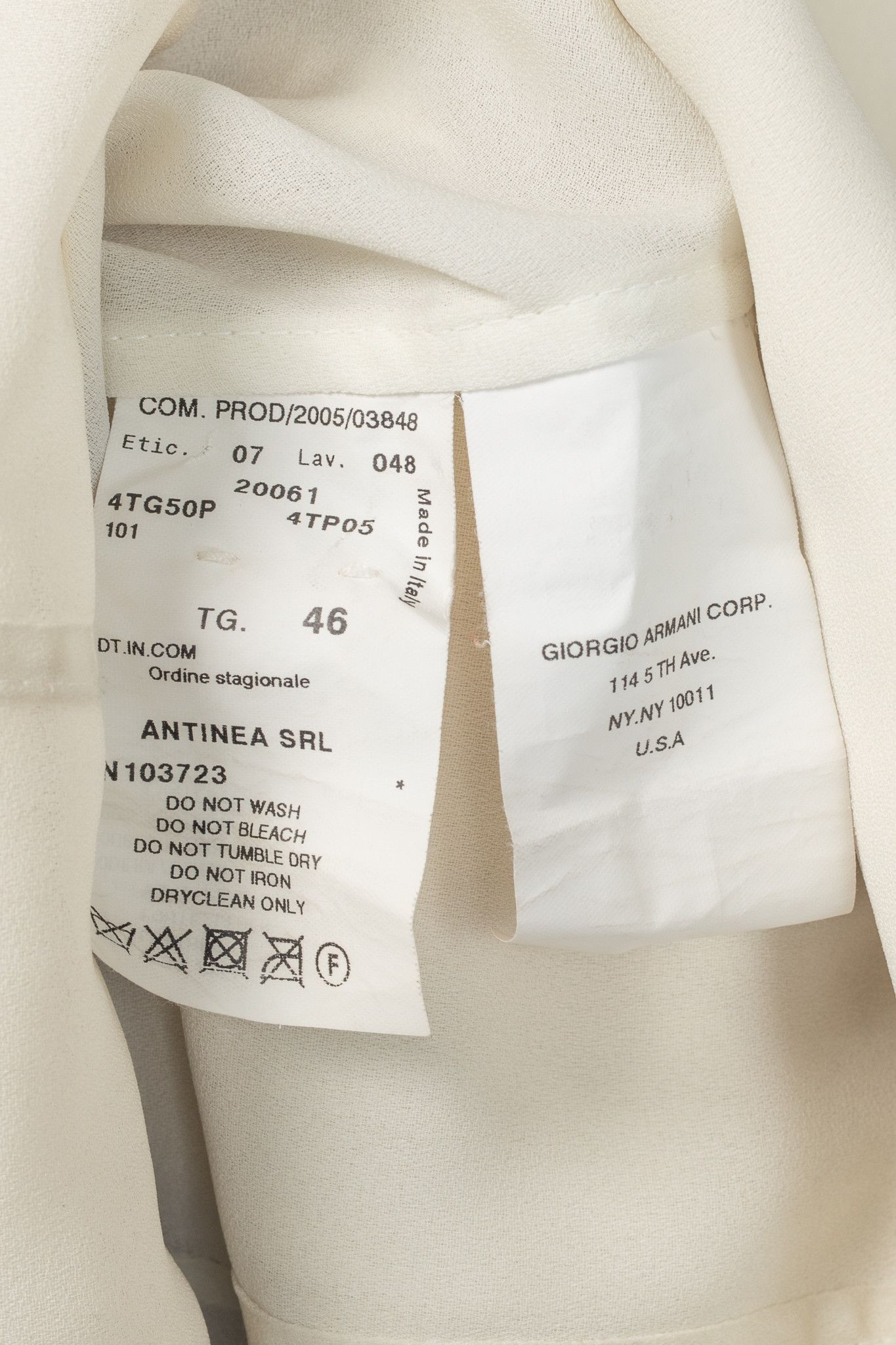 Armani Collezioni Armani Collezioni Cream Leather Shawl-Lapel Blazer Size L / US 10 / IT 46 - 10 Thumbnail