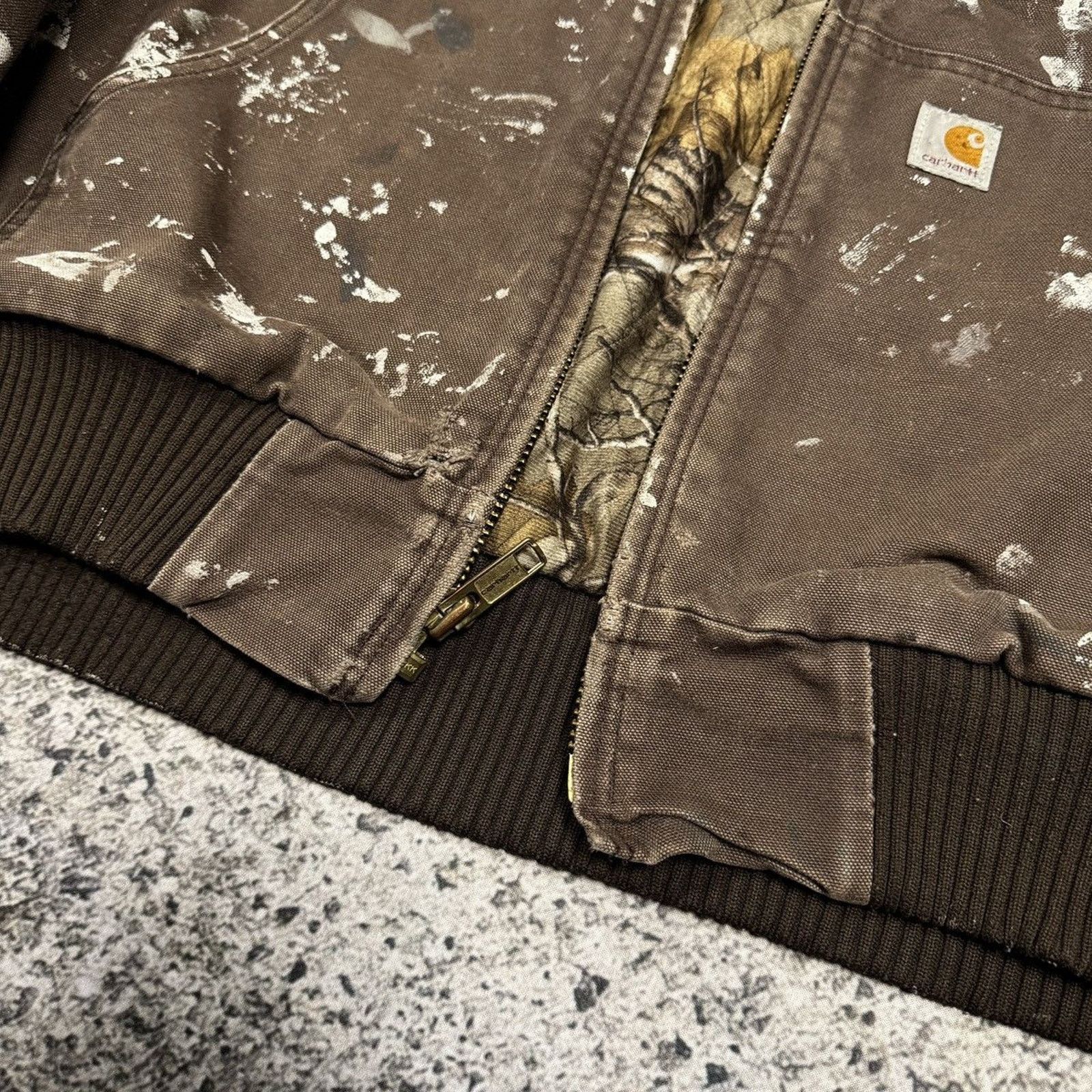 Carhartt Realtree Thrashed Faded Distressed Jacket ERD Grunge Chrome Size US L / EU 52-54 / 3 - 4 Thumbnail