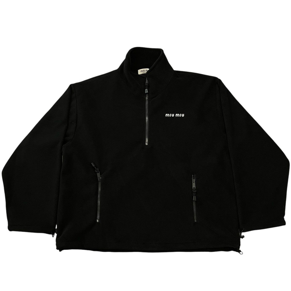 Miu Miu MIU MIU 2024AW Logo Half Zip Fleece Sweat | Grailed