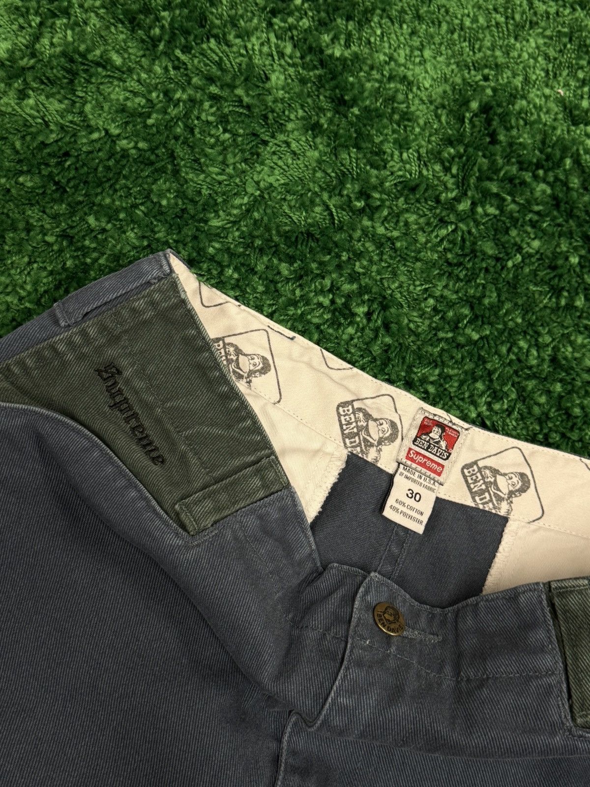 Ben Davis × Supreme RARE Supreme x Ben Davis Navy Forest Green Work Pants 30 Size US 30 / EU 46 - 1 Thumbnail