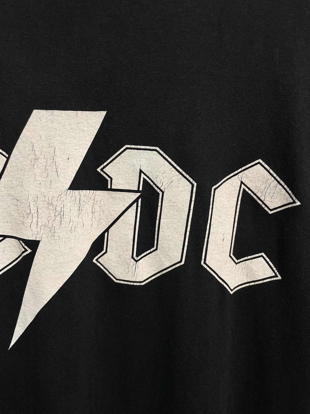 Band Tees Vintage 90s AC/DC Rock Metal Band T-Shirt Faded Black Size US XL / EU 56 / 4 - 9 Thumbnail
