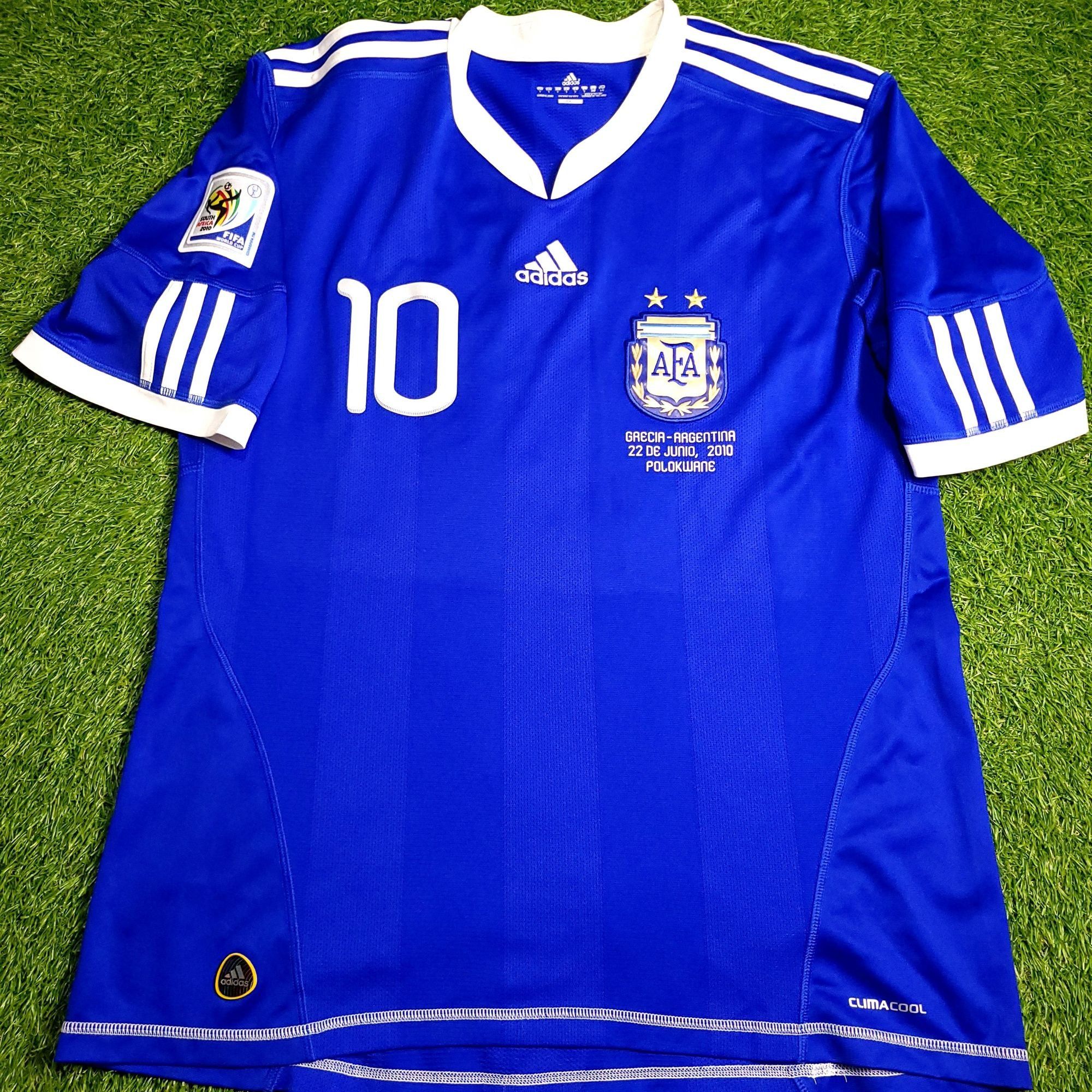 Adidas Messi Argentina 2010 WORLD CUP Away Soccer Jersey BNWT XL