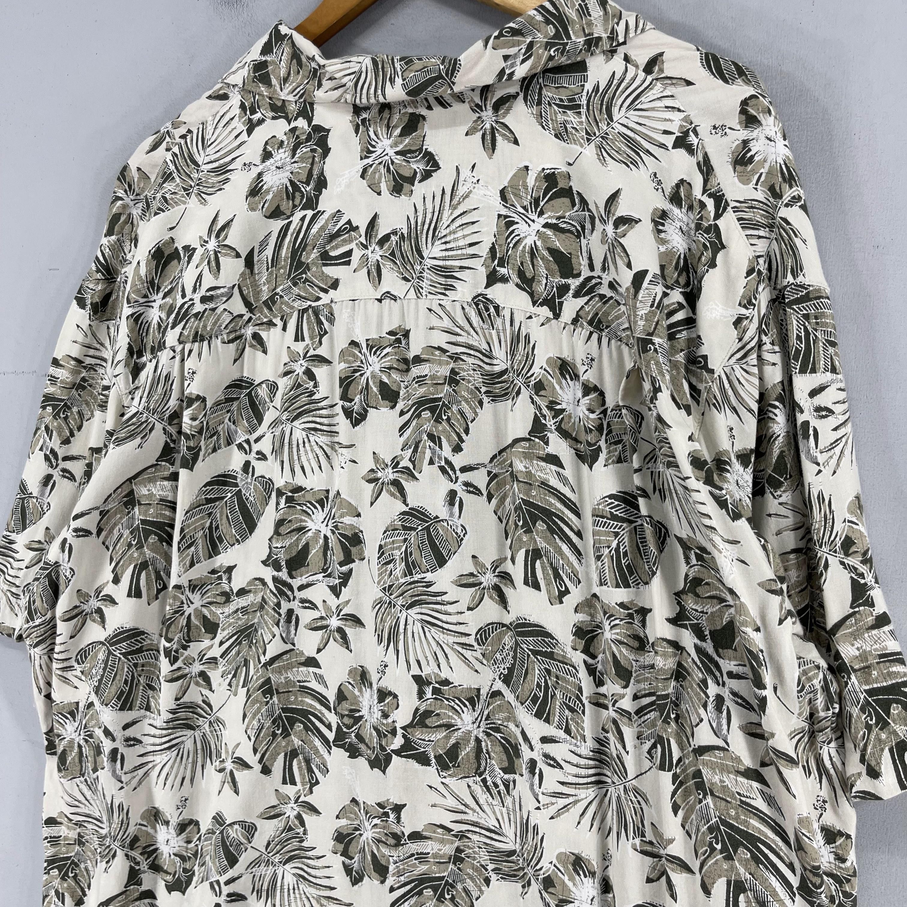 Puritan PURITAN Tropical Hibiscus Floral Motive Button Up Shirt Size US XL / EU 56 / 4 - 8 Thumbnail